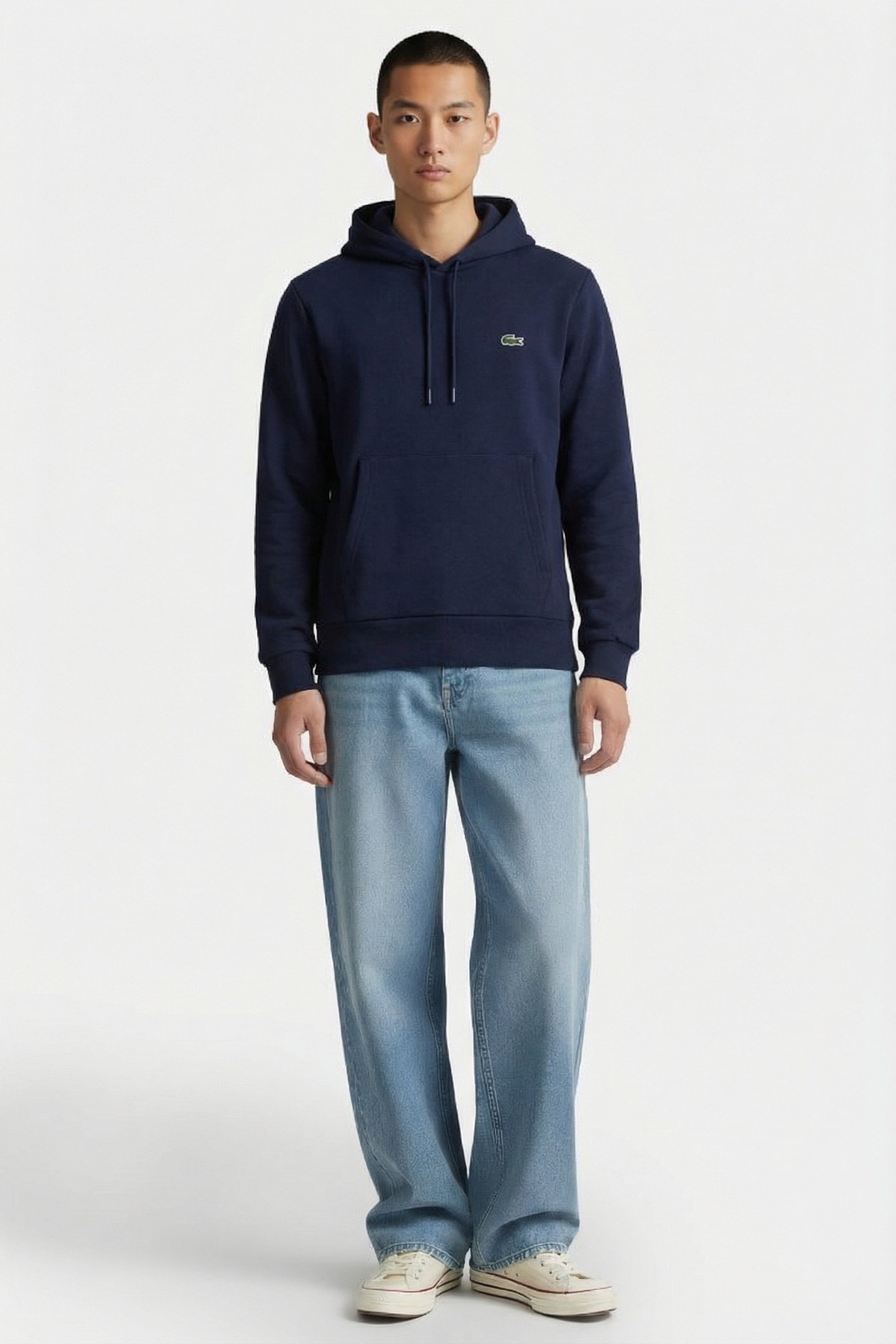 FLEECE HOODIE NAVY BLUE 1