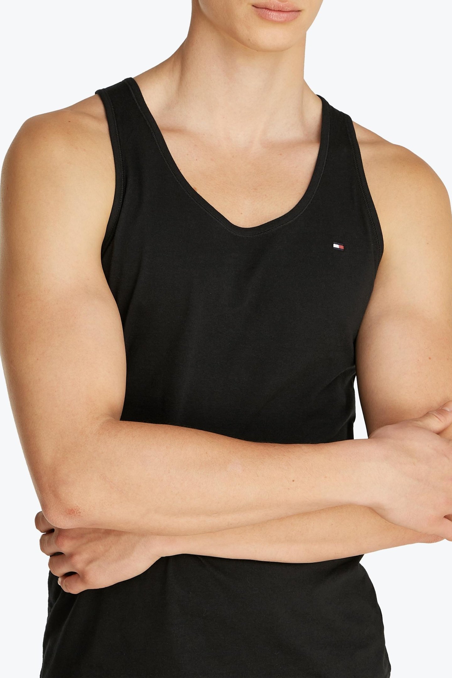 3-PACK ROUND NECK TANK TOPS BLACK 2