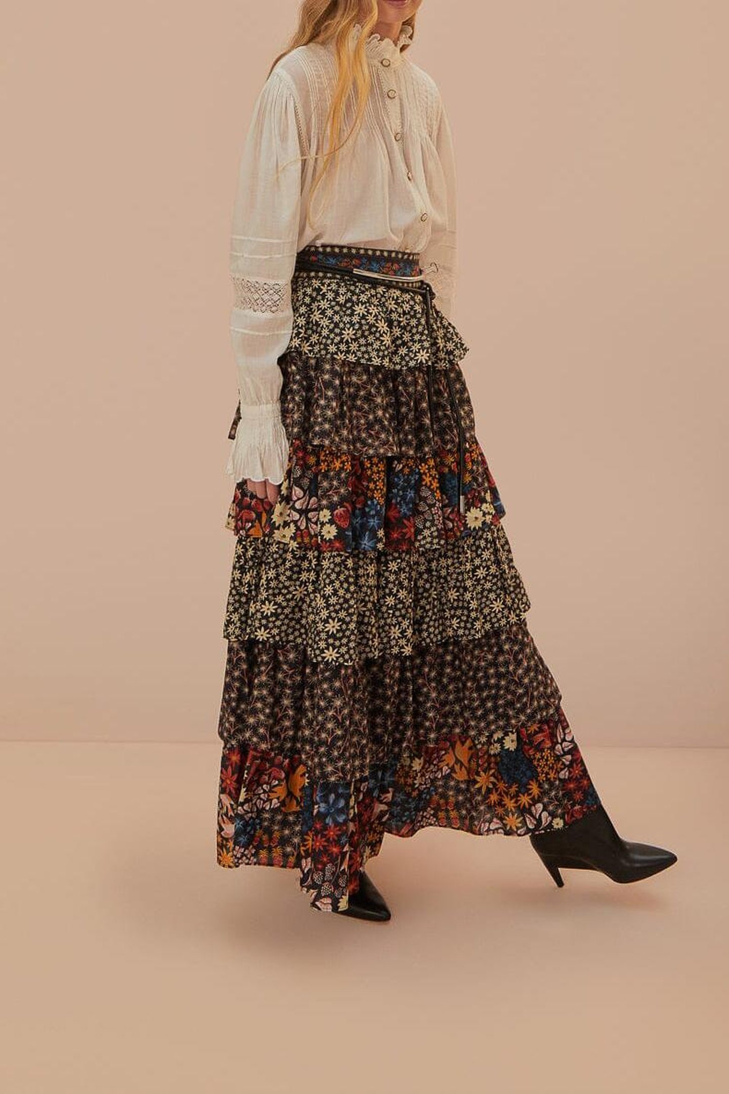 JUJUS GARDEN BLACK MIDI SKIRT 2