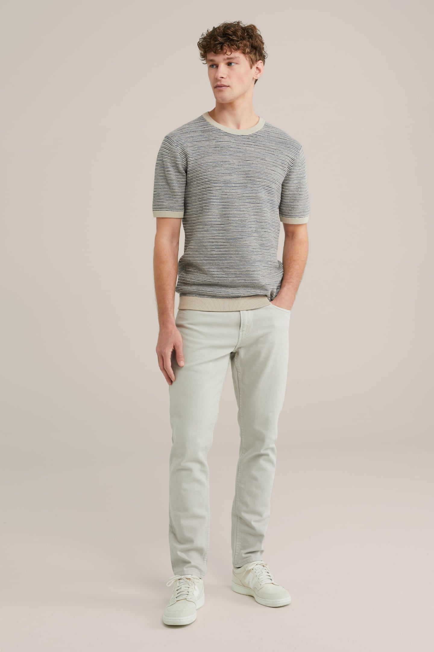 5-POCKET MID WAIST BEIGE 6