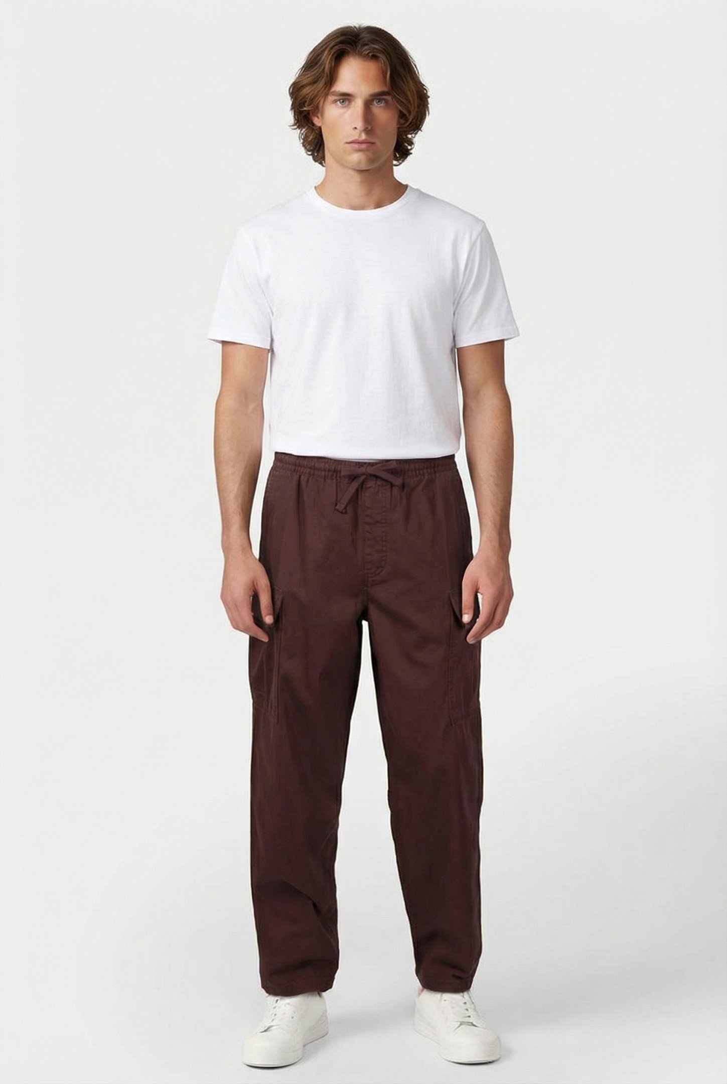 RANGE CARGO BAGGY TAPERED ELASTIC PANT BITTER CHOCOLATE 1