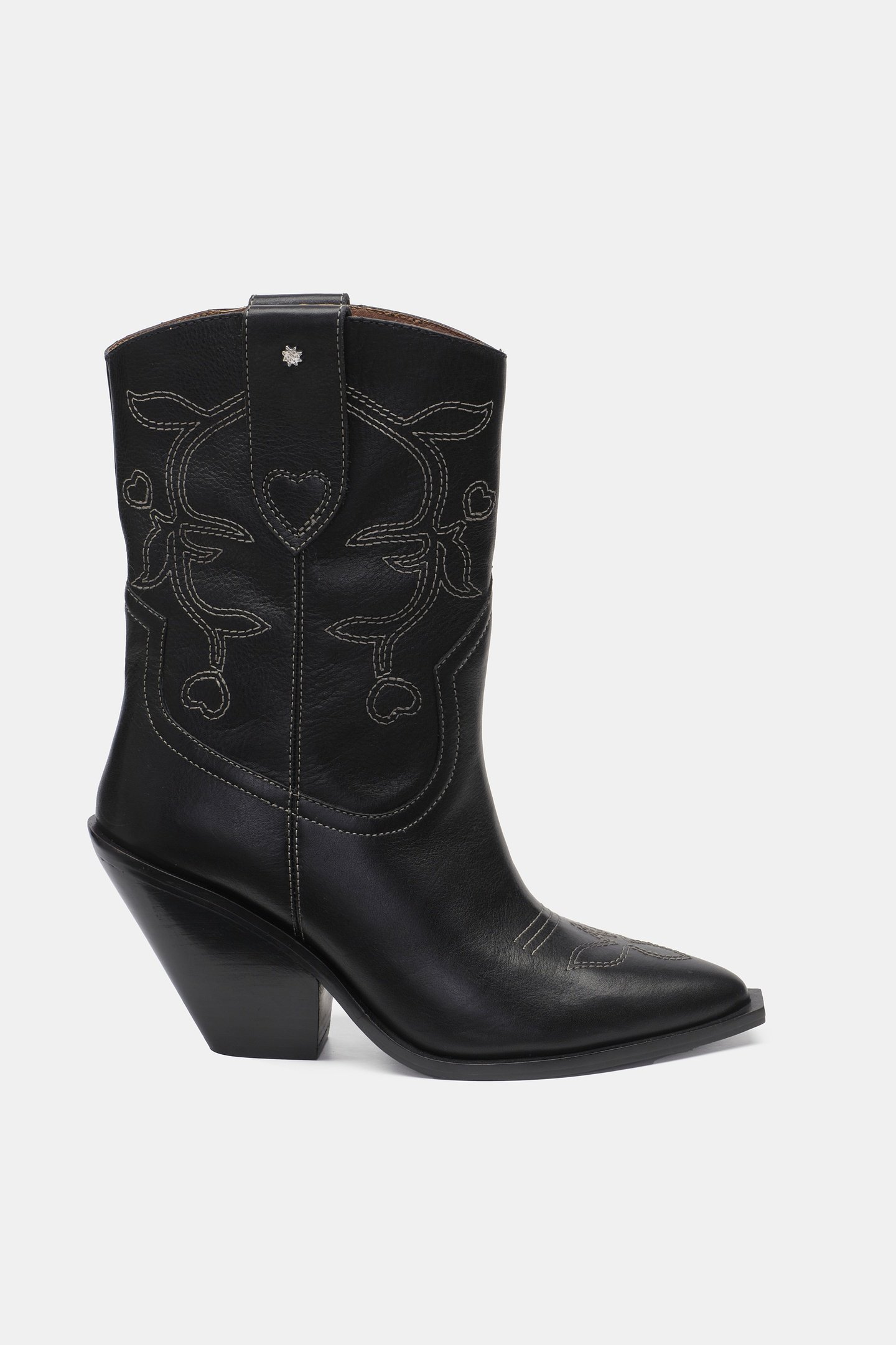 ASIRA COWBOY BOOT BLACK 1
