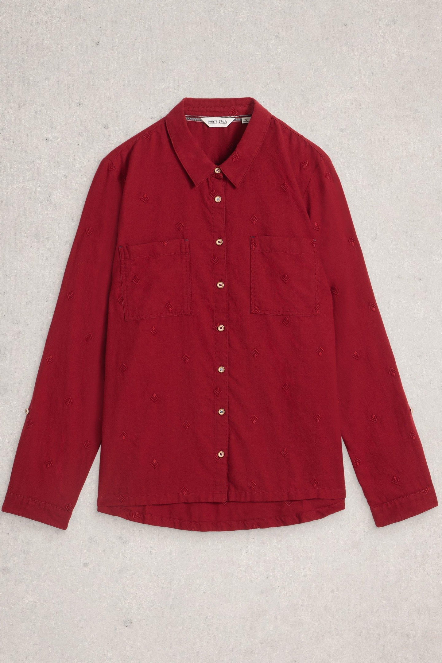 SOPHIE ORGANIC COTTON SHIRT MID RED 3