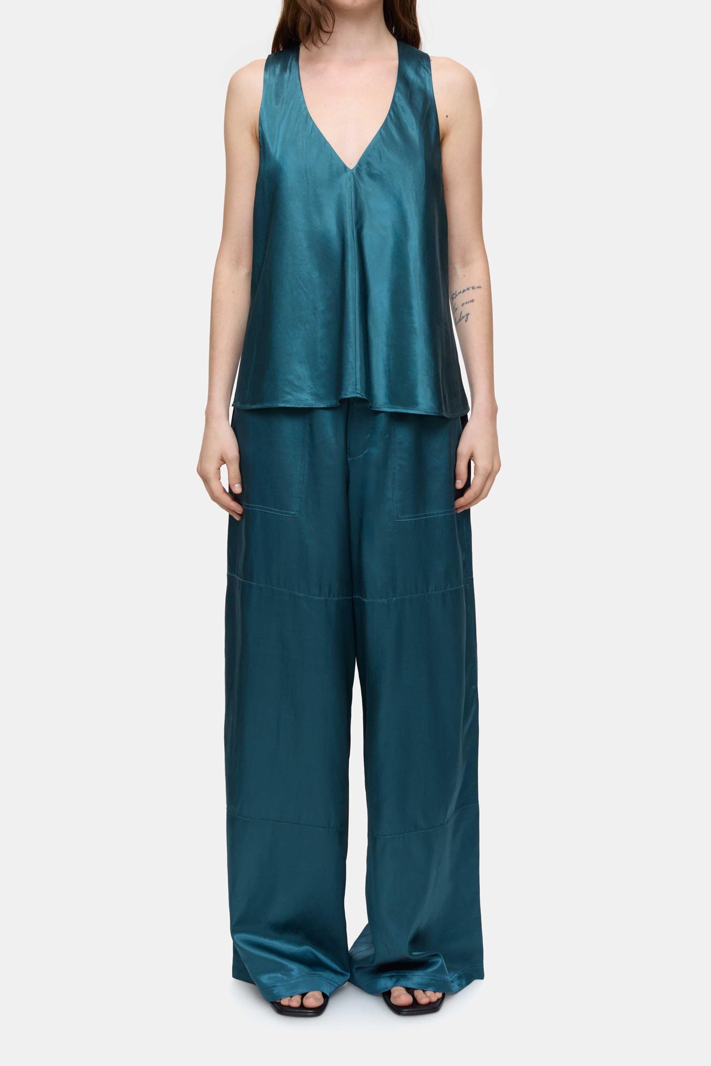 Closed Wynneth Pants Midnight Lake Maat: S | Wijde Broeken Outlet | Dames | Blauw