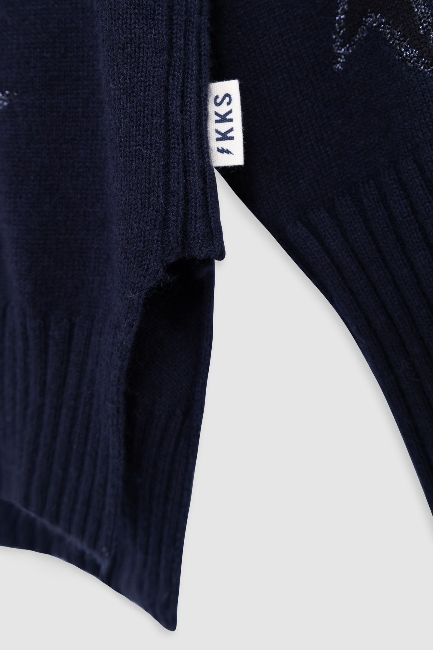 GIRL'S INTARSIA STARS NAVY KNIT SWEATER 4