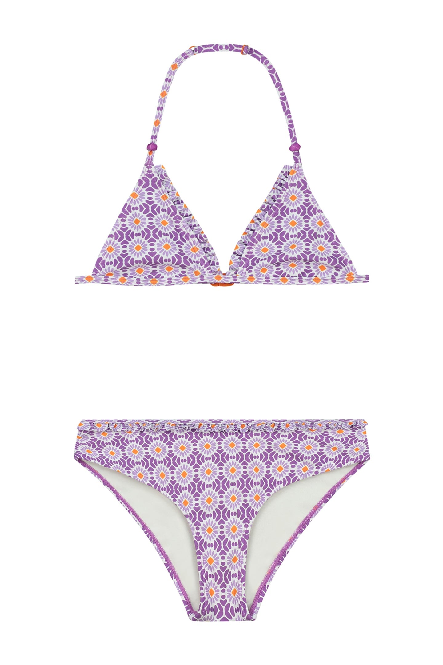 GIRLS LIZZY BIKINI SET PORTO TILE SUMMER PURPLE TILE 1