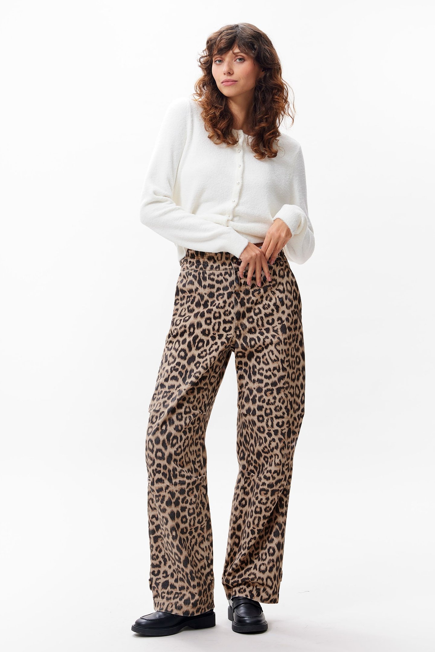 LEOPARD TROUSERS SESAME 1