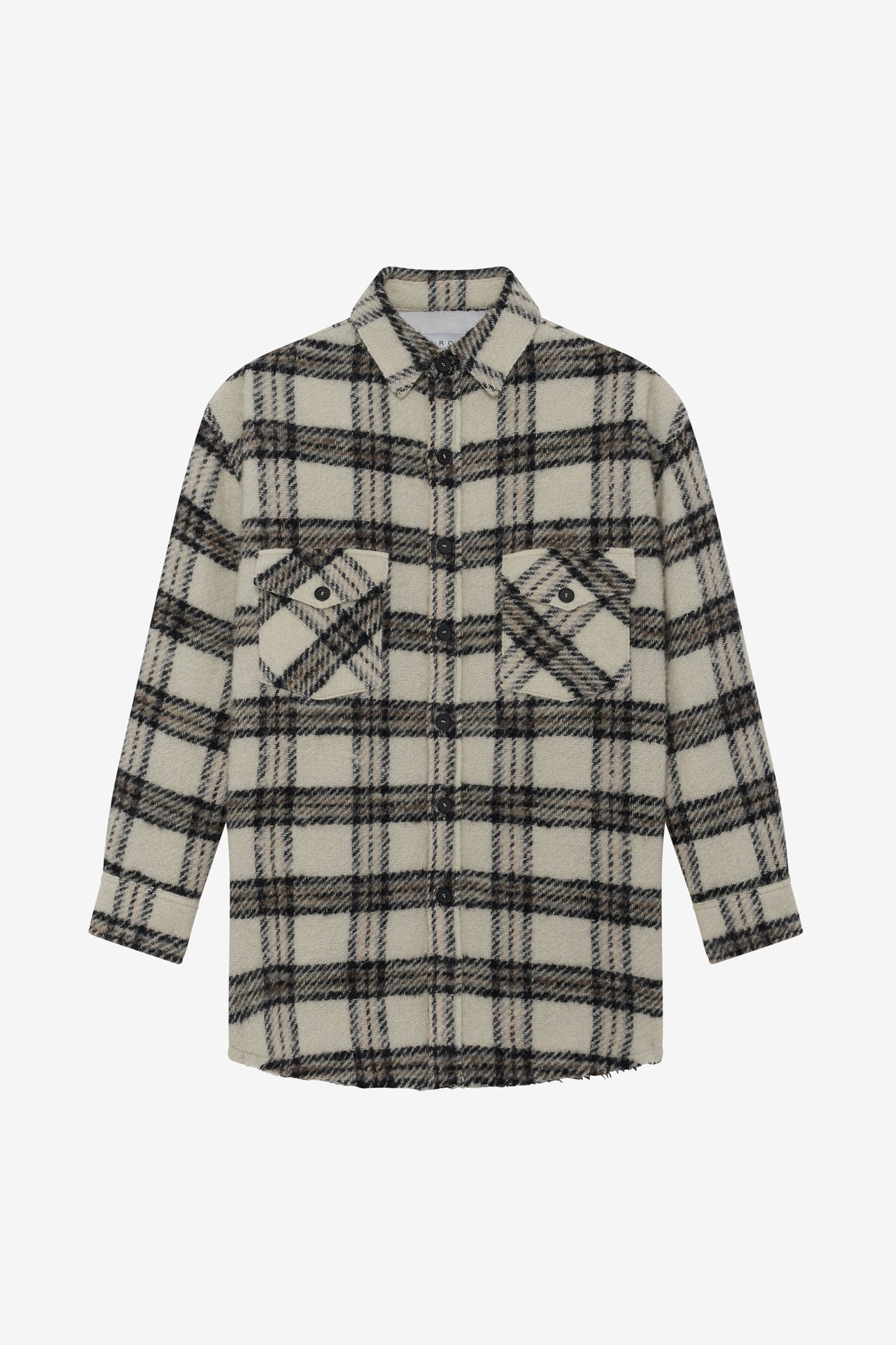 BIELO OVERSHIRT ECRU/BLACK/GREY 4