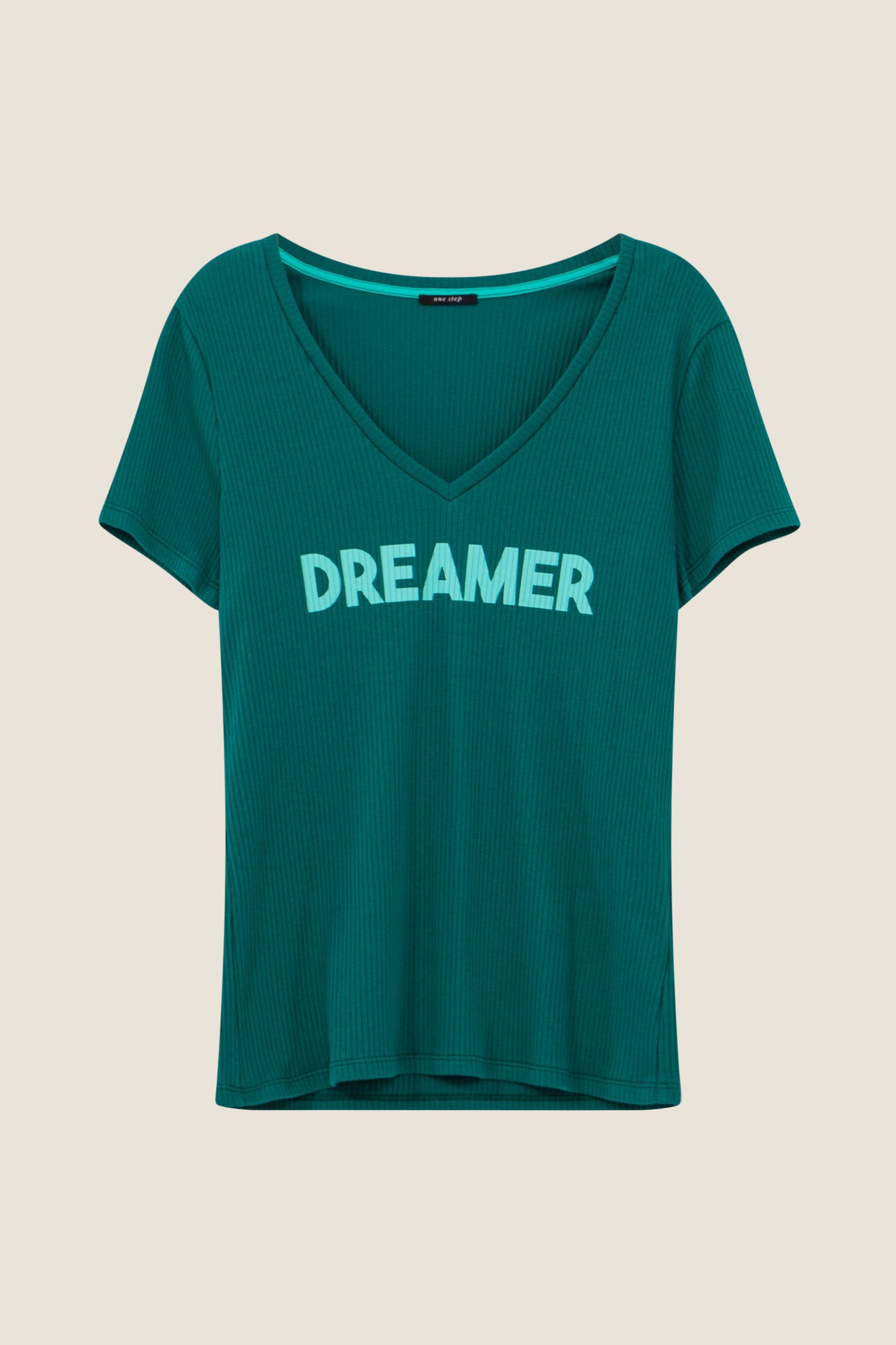 MIRO - GREEN RIBBED MESSAGE T-SHIRT 3