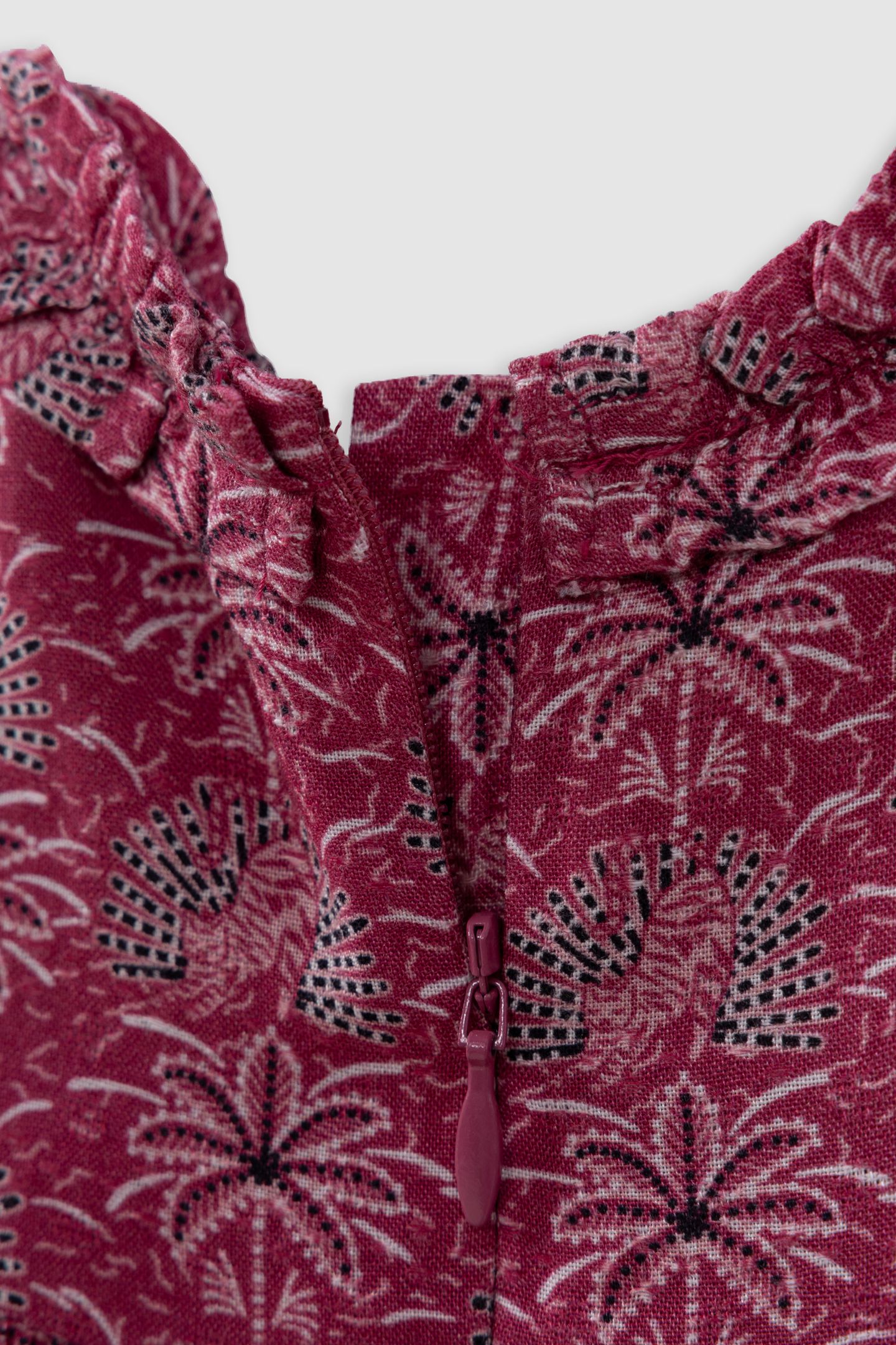 PINK PALM-TREE PRINT DRESS 5