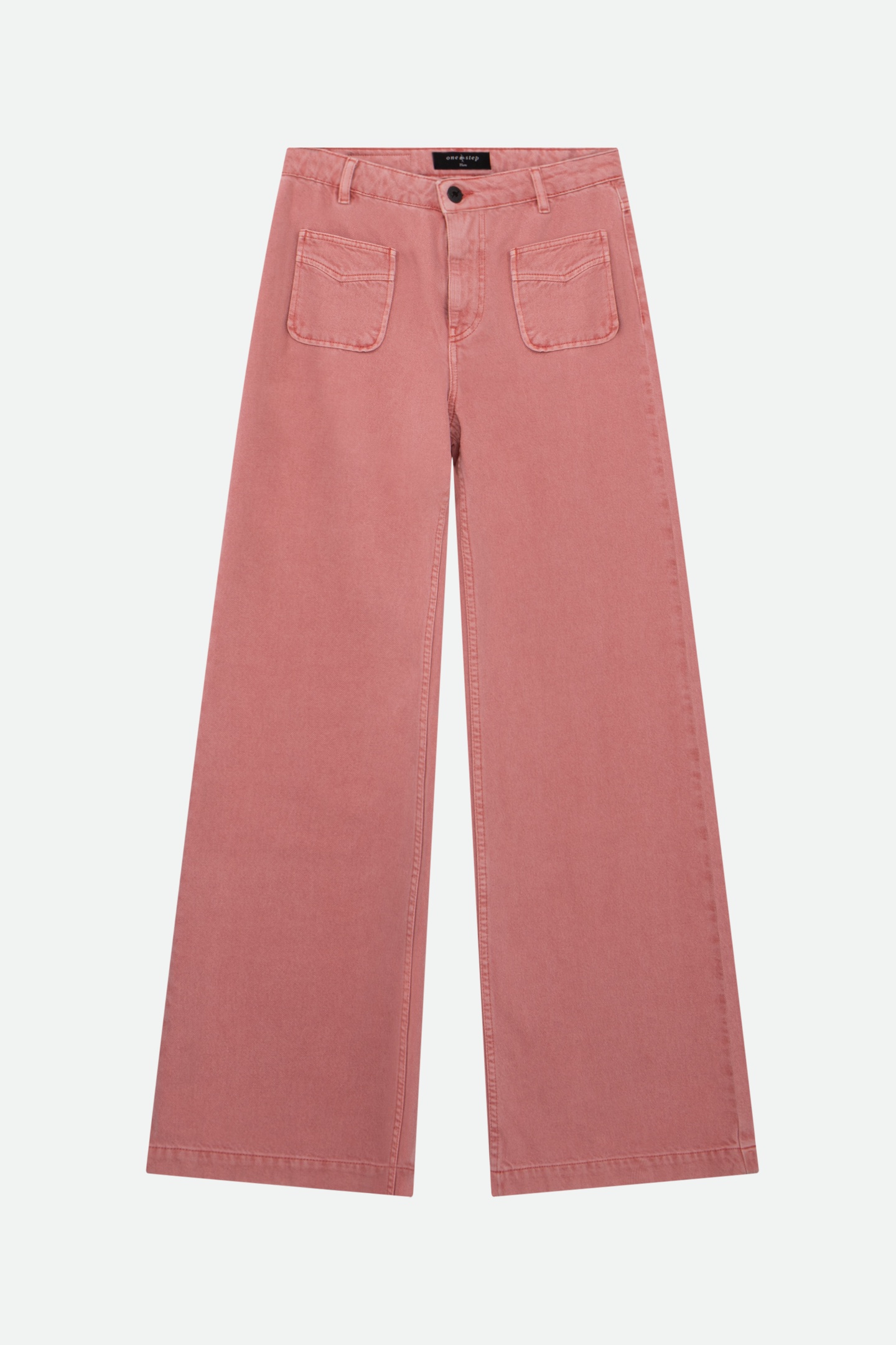 LE HAILEY - OVERDYED PINK FLARED JEANS 2