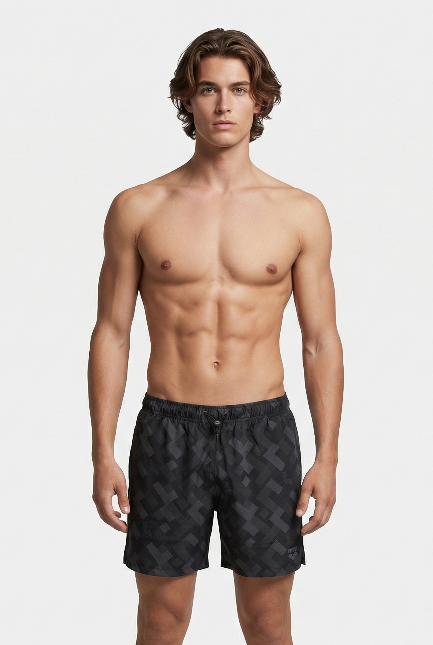 MEN'S ARENA EVO BEACH BOXER AO BLACK MULTI by Arena