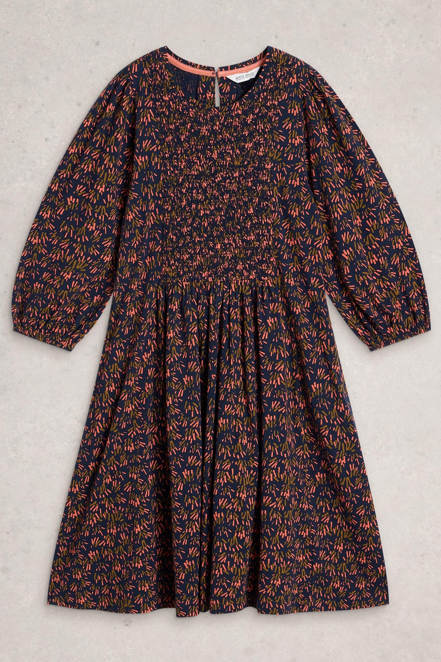 MAEVA JERSEY DRESS NAVY MULTI 4