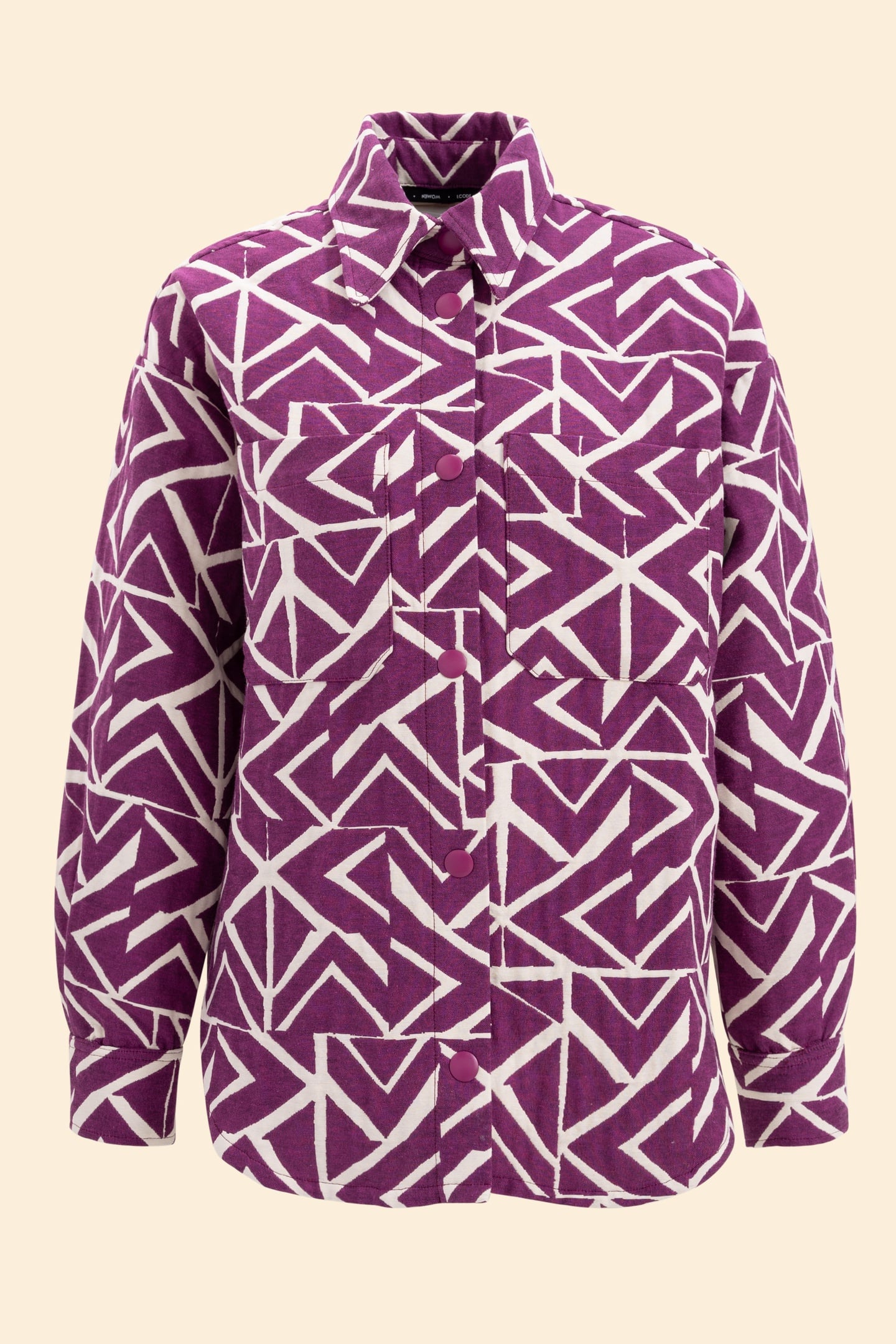JACQUARD VIOLET JACKET WITH GRAPHIC PATTERN VIOLINE 4