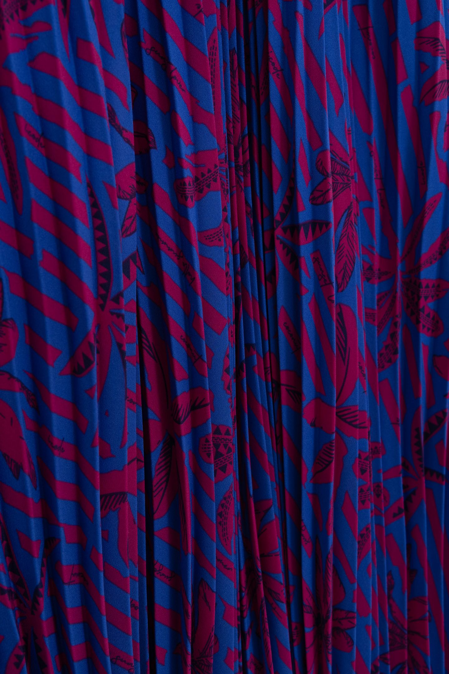 PALM-TREE PRINT INDIGO MAXI DRESS INDIGO 6