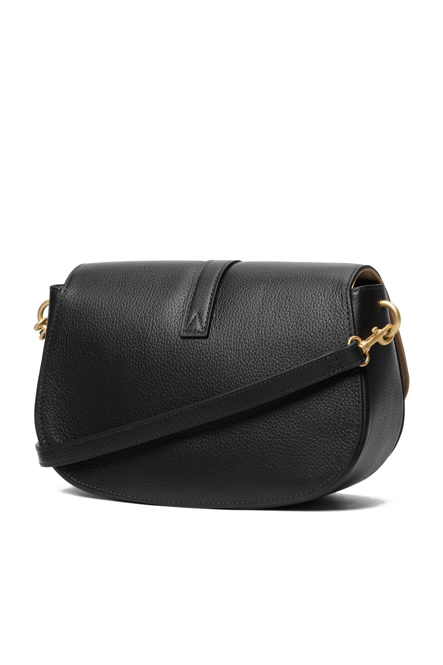 TUCKERMAN LEATHER FLAP CROSSBODY BAG BLACK 3
