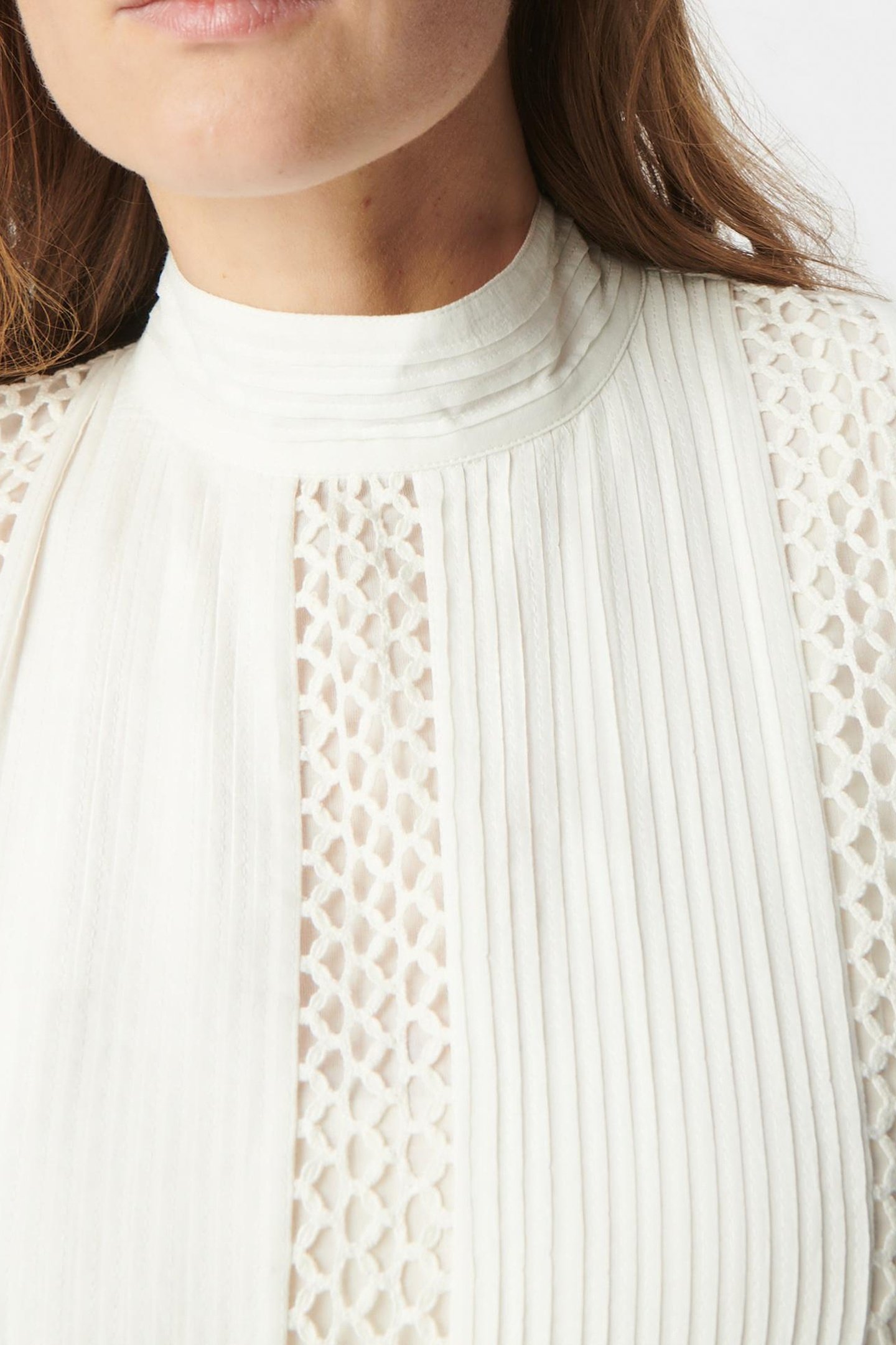 OFF-WHITE ORGANIC COTTON BLOUSE DECORATED WITH PASSEMENTERIE 6