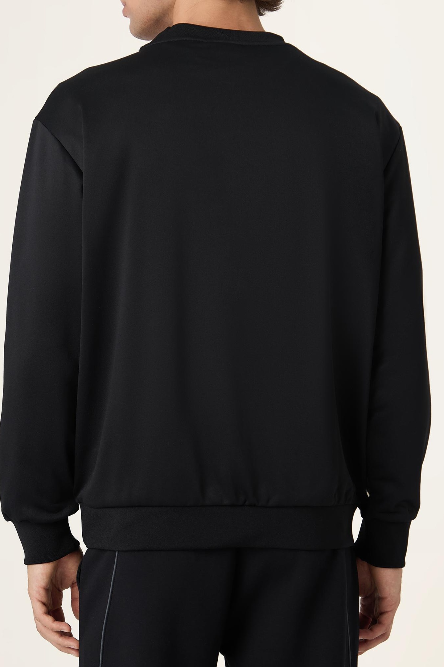 RIVOLI LOOSE BLOCKED CREWNECK SWEATSHIRT BLACK 3