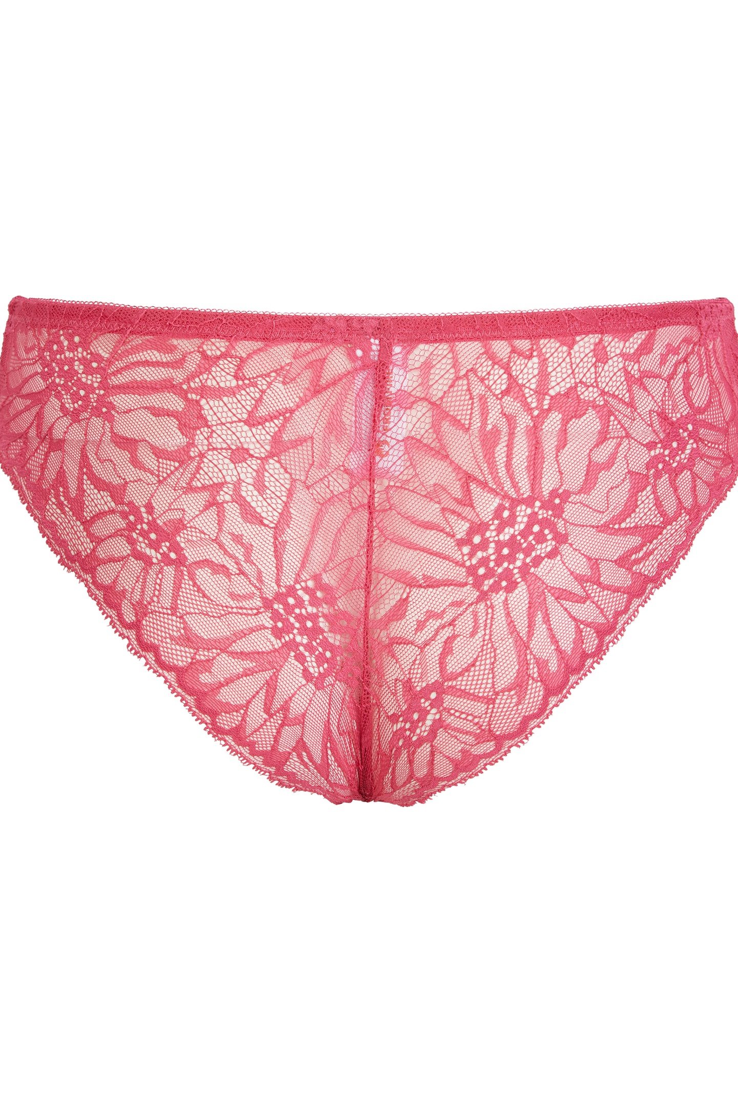 NELLY 3PK MESH AND LACE BRIEF CARMINE/ JET BLACK/CARMINE 7