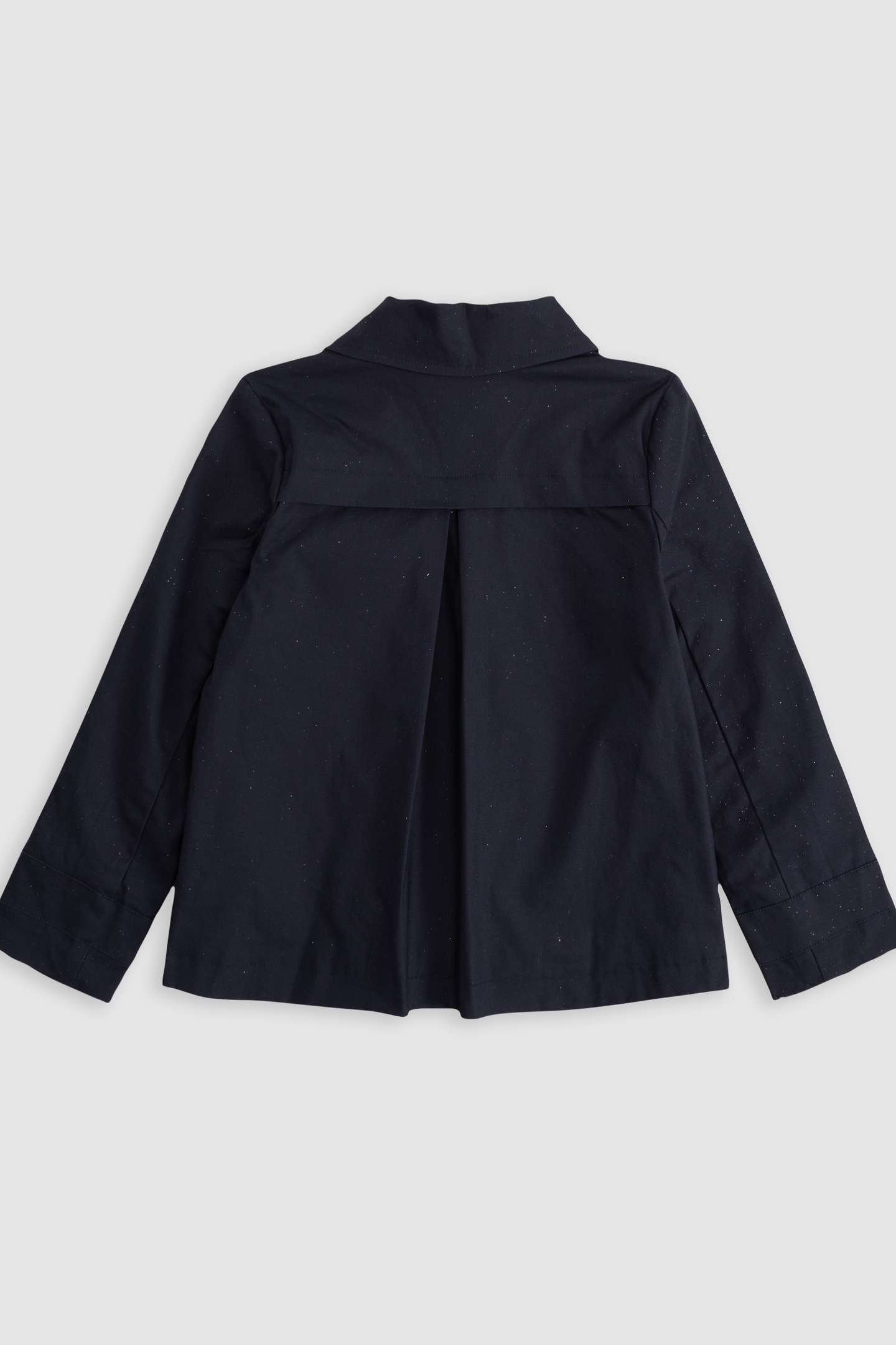 SHORT NAVY SEQUINED TRENCH COAT 2