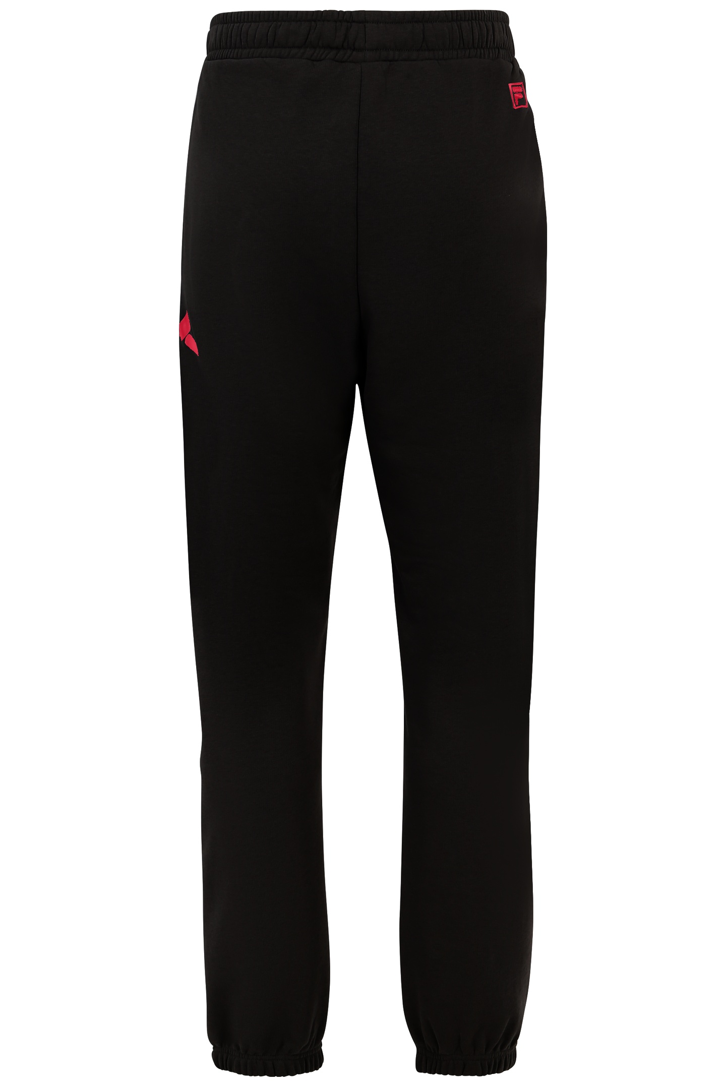 LAGESSE LOOSE SWEAT PANTS BLACK-TRUE RED 4