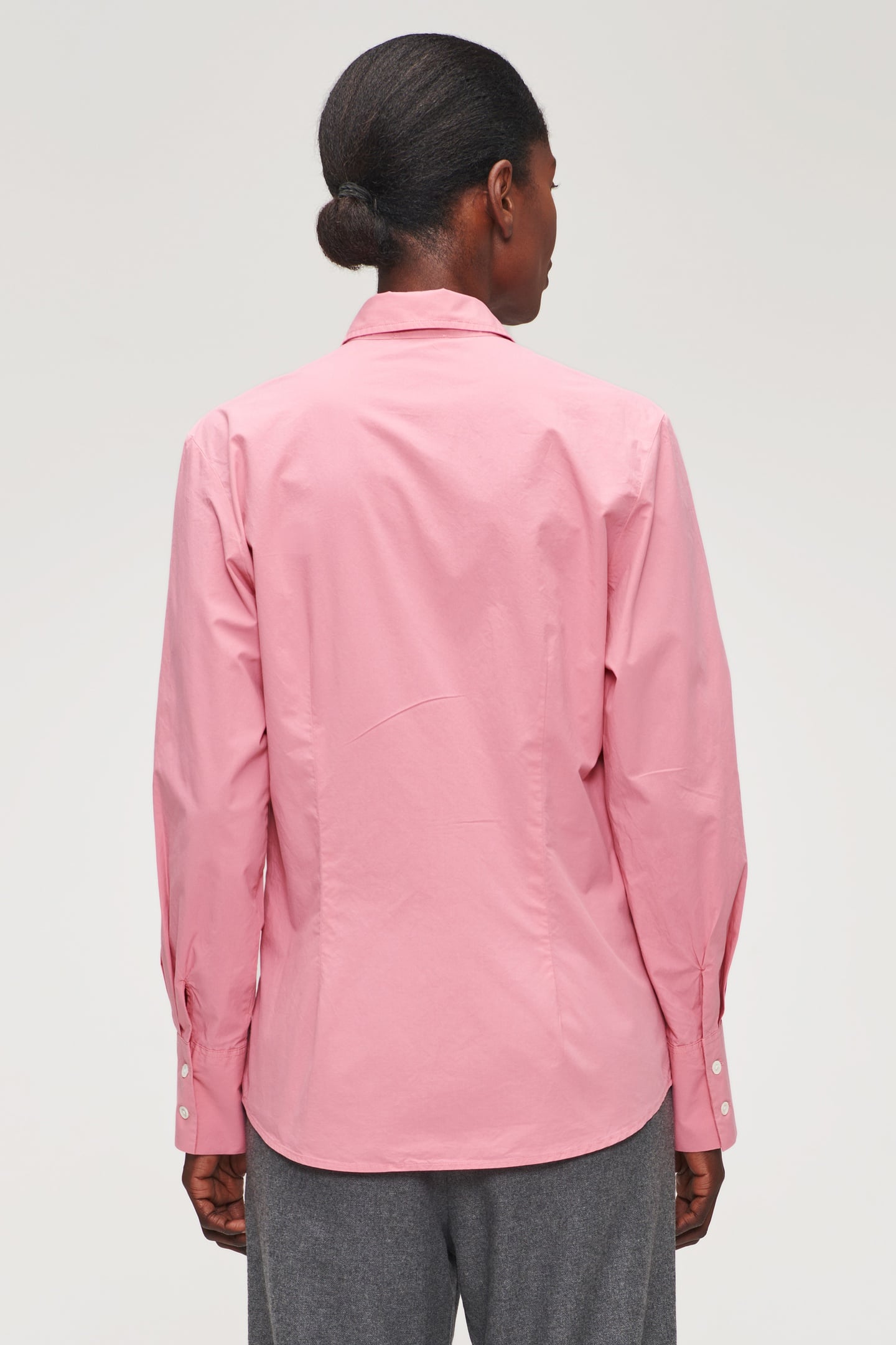 ORG COTTON FITTED SHIRT PINK 3