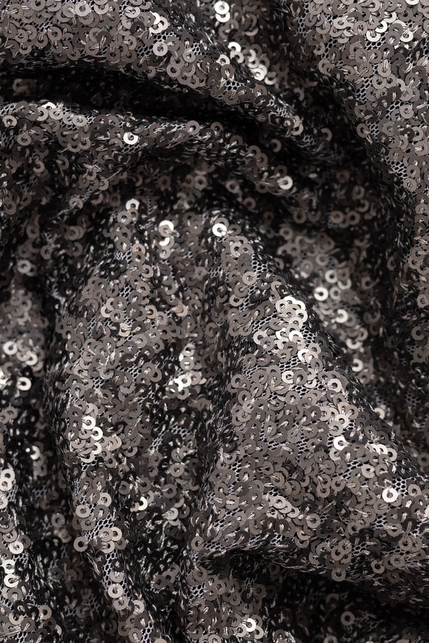 GREY DRESS EMBROIDERED WITH METALLIC SEQUINS 7