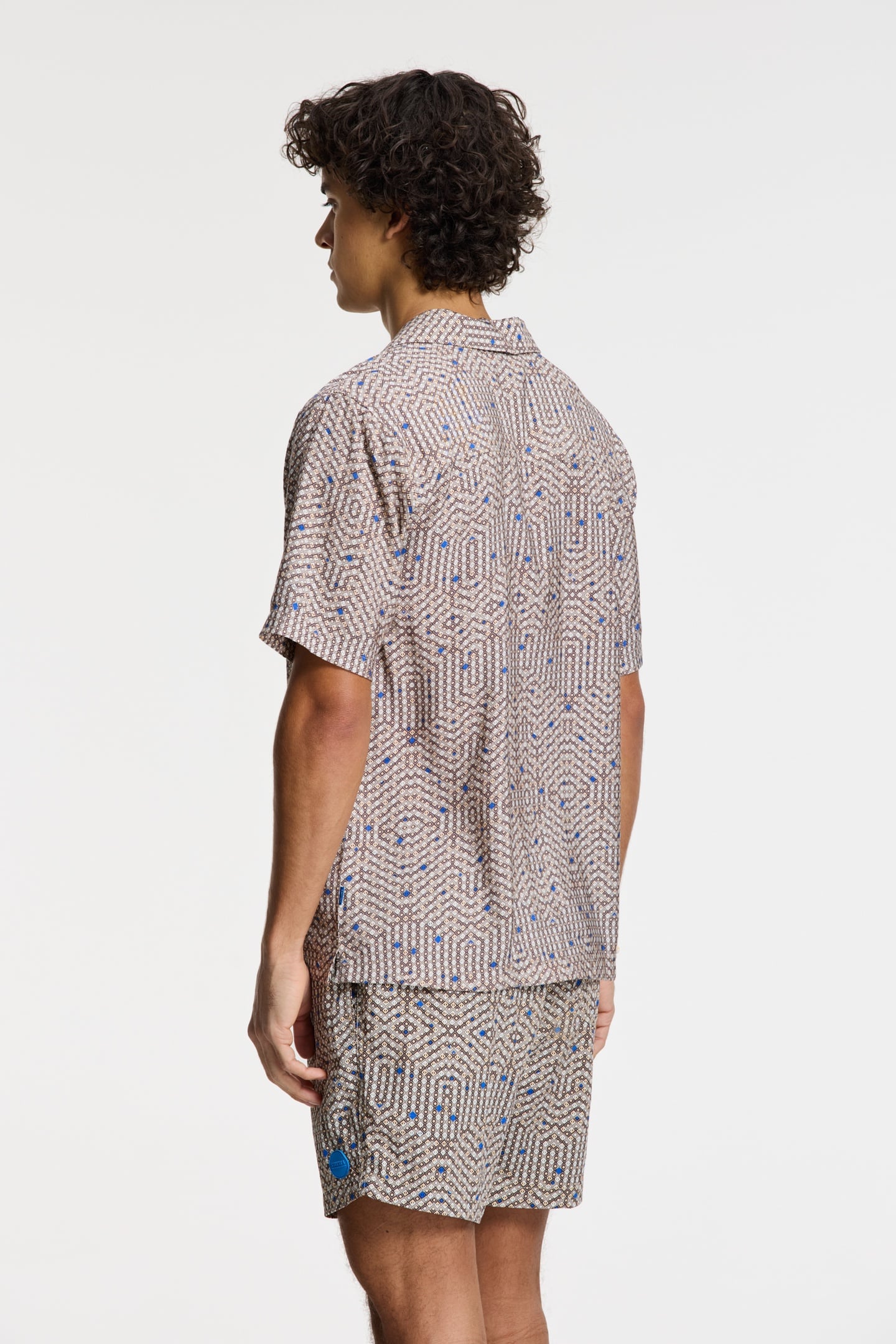 VIC SHORT SLEEVE SHIRT GEO STORM BEIGE GEO STORM 4