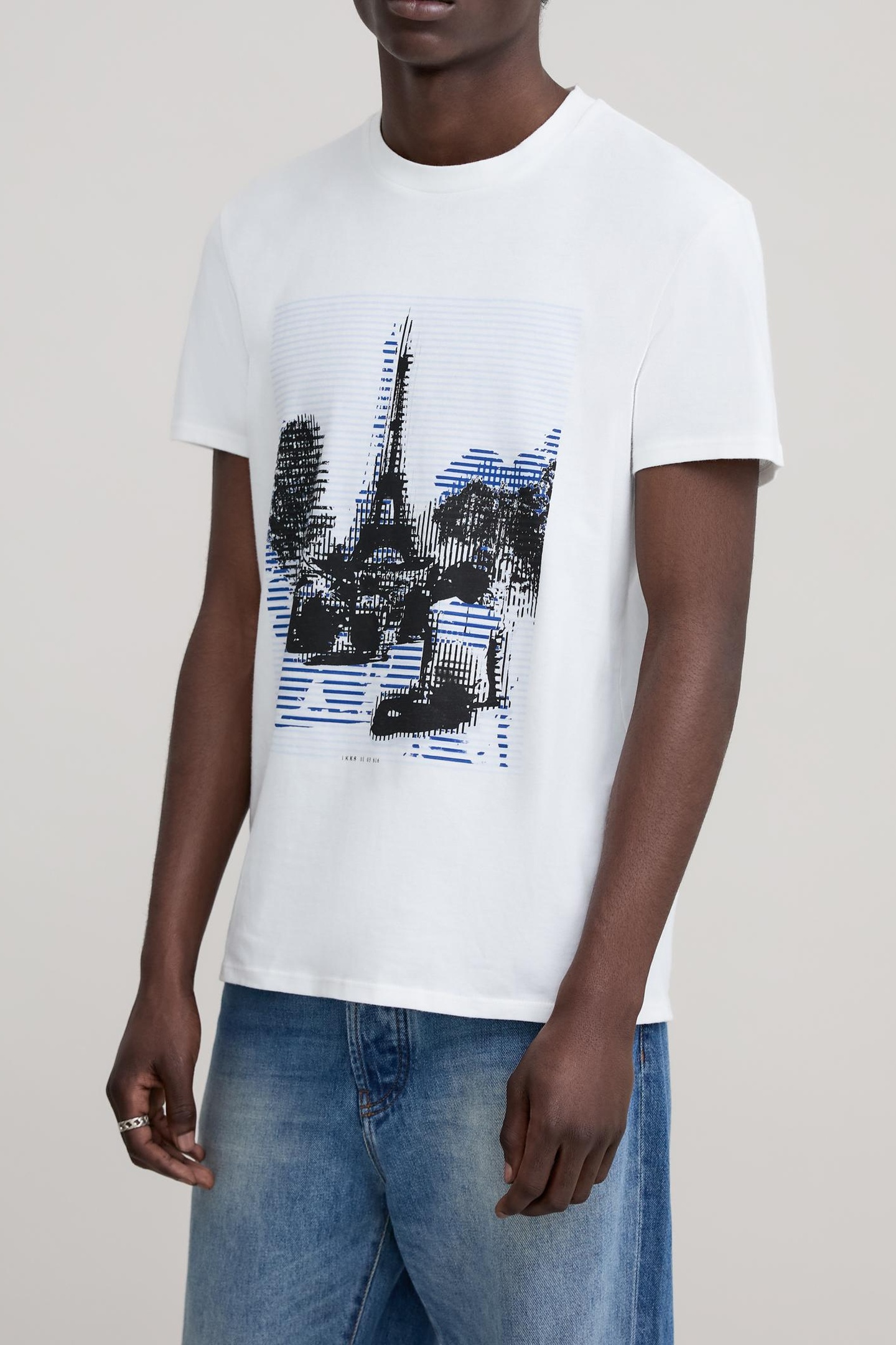 WHITE ORGANIC COTTON EIFFEL TOWER T-SHIRT 4