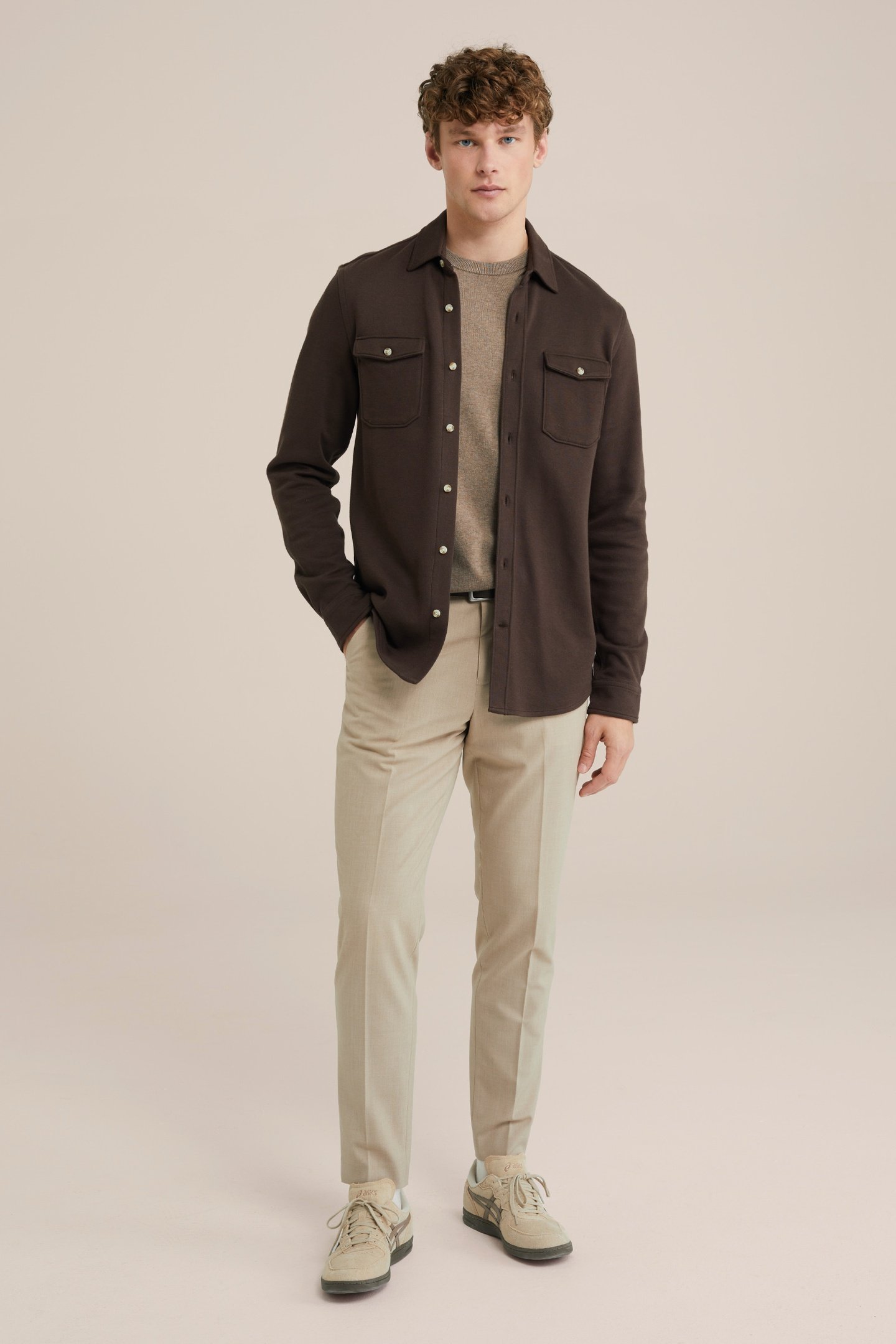 T-SHIRT BLENDED DARK GREY by WE Fashion