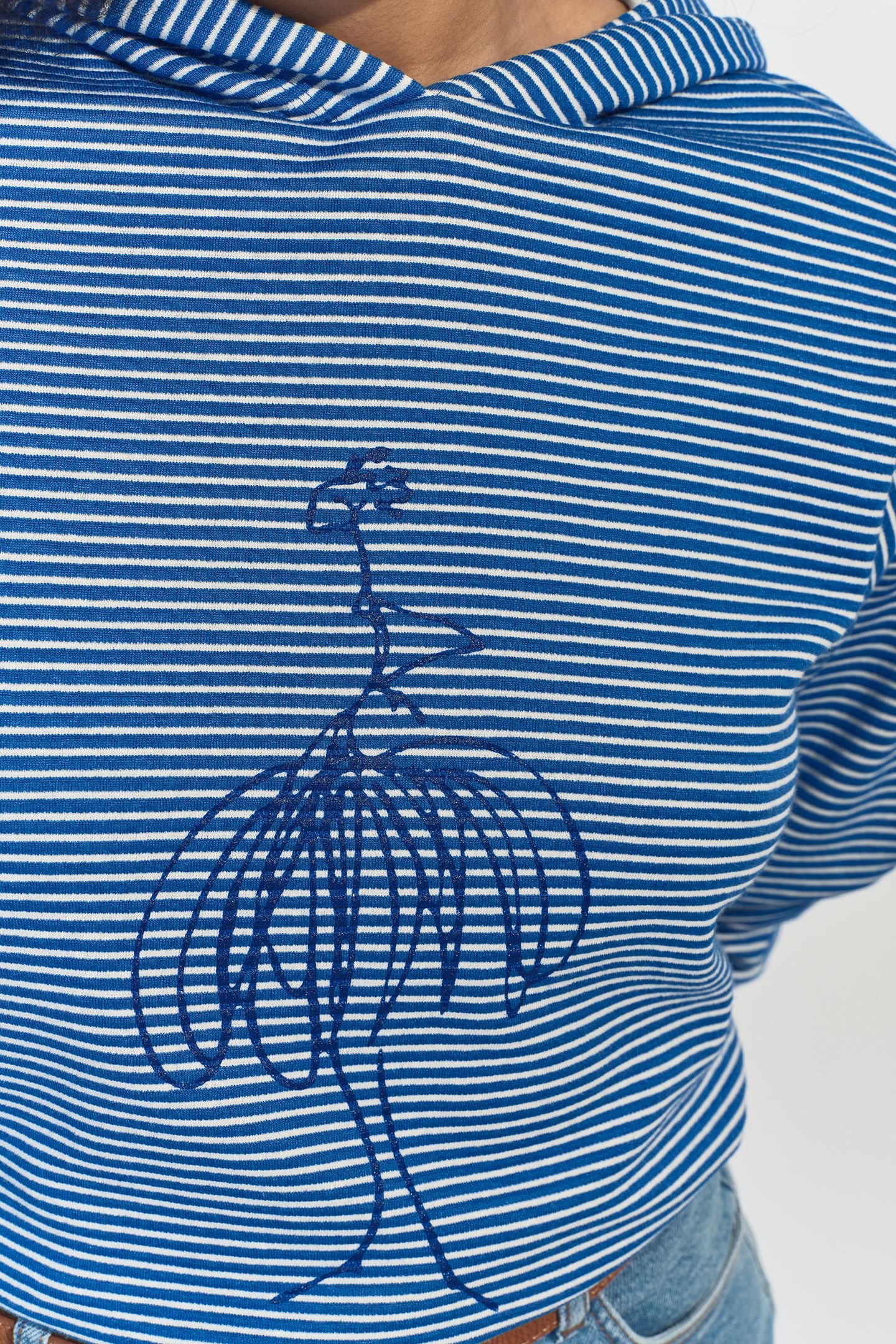 MELKI - SAILOR T-SHIRT WITH SEQUINED DANCER HOODIE 5