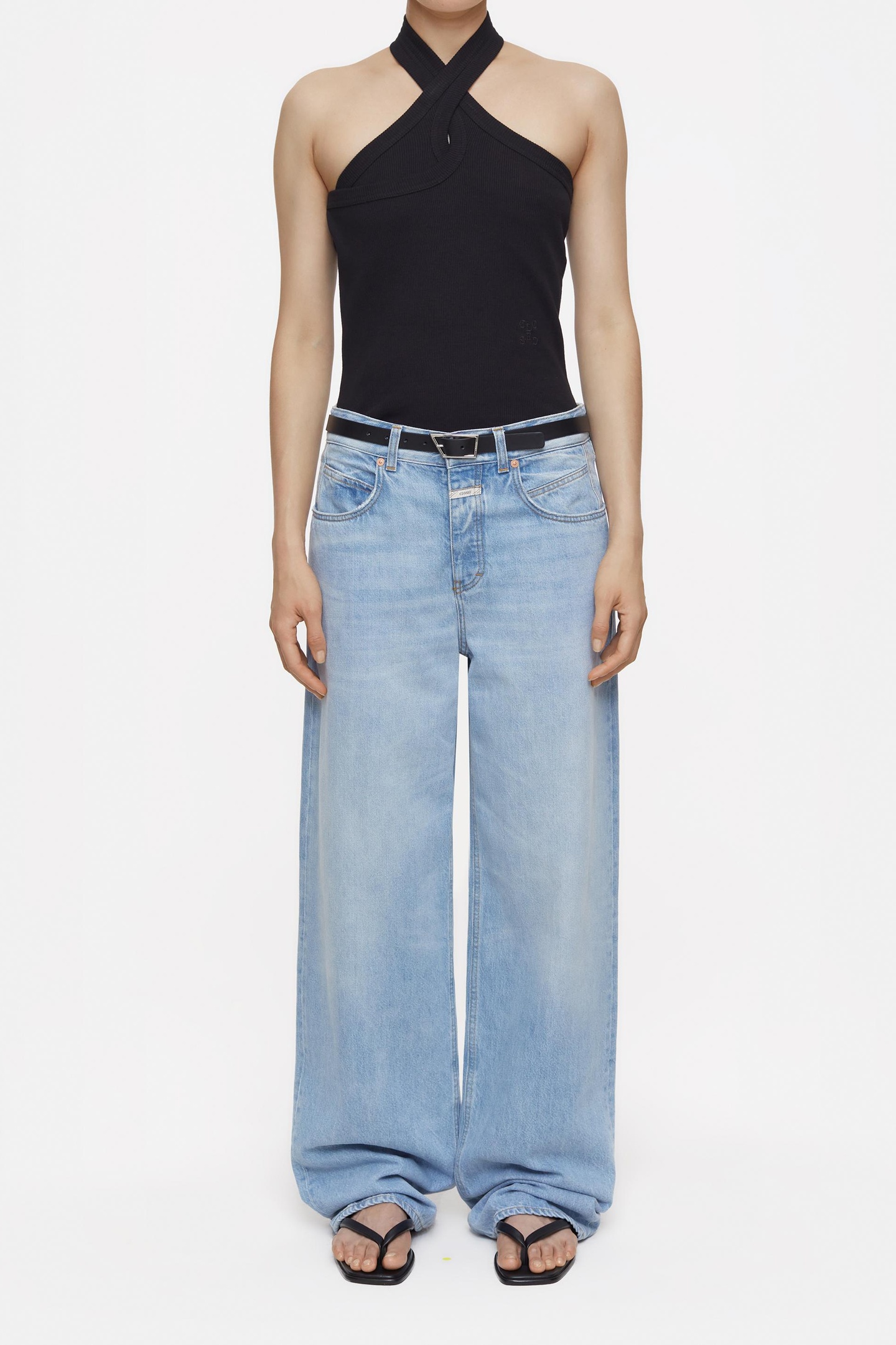 HALTER NECK TOP T-SHIRTS BLACK 2