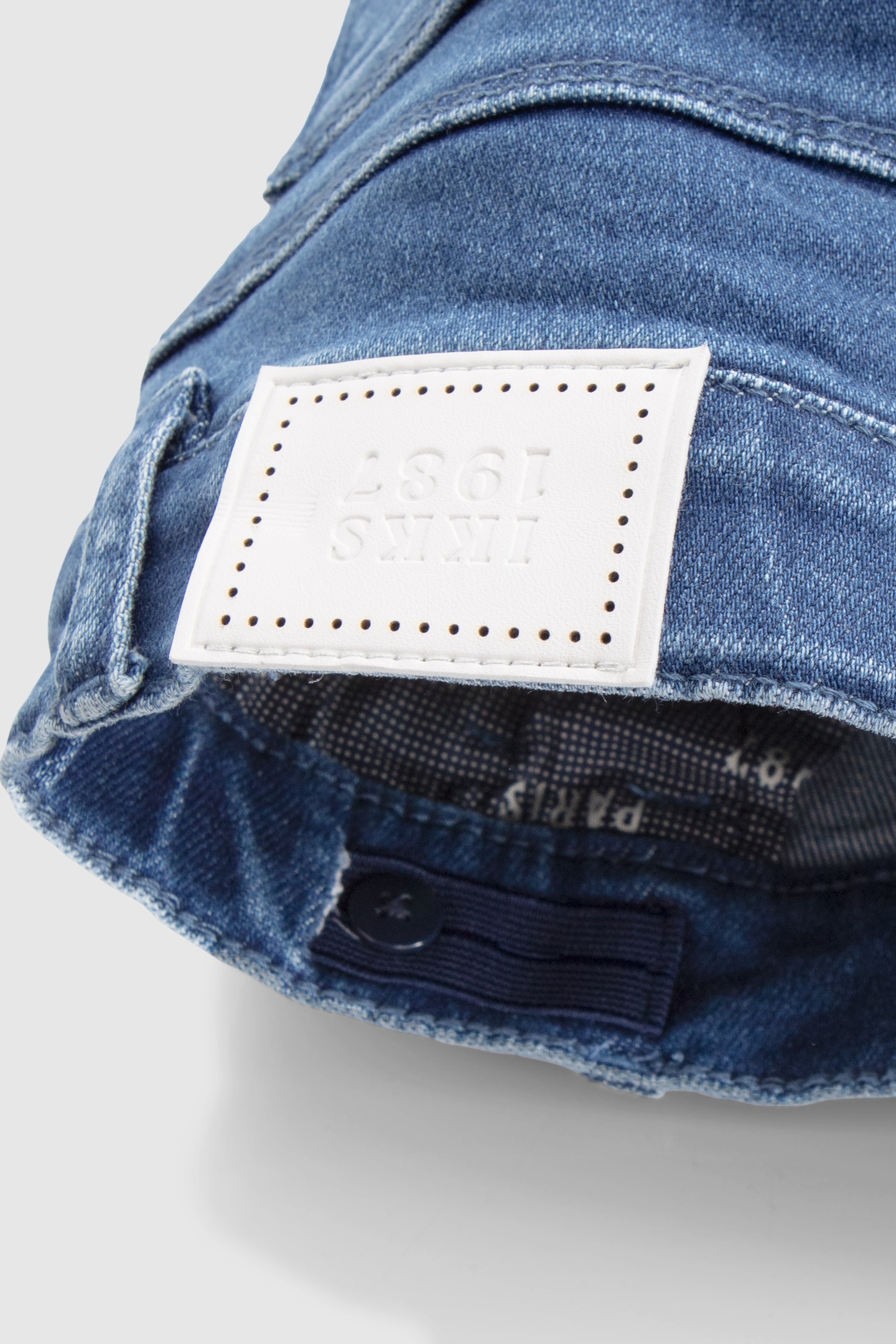 SLIM BLUE HEAVY-DUTY PRINT AND EMBOSSED JEANS FOR BOYS 3