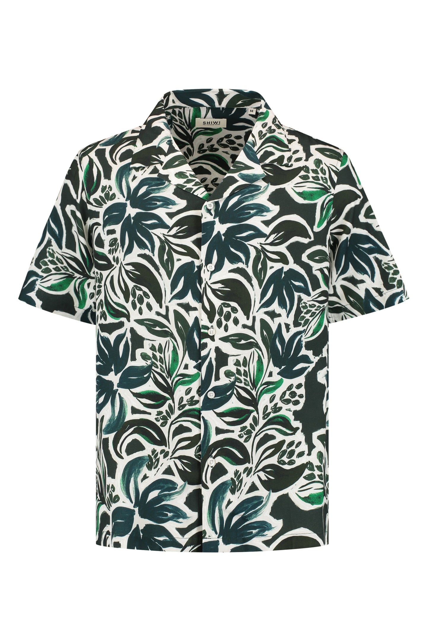 VIC SHORT SLEEVE SHIRT FLORAL LEAFS GREEN FLORAL LEAVES 6
