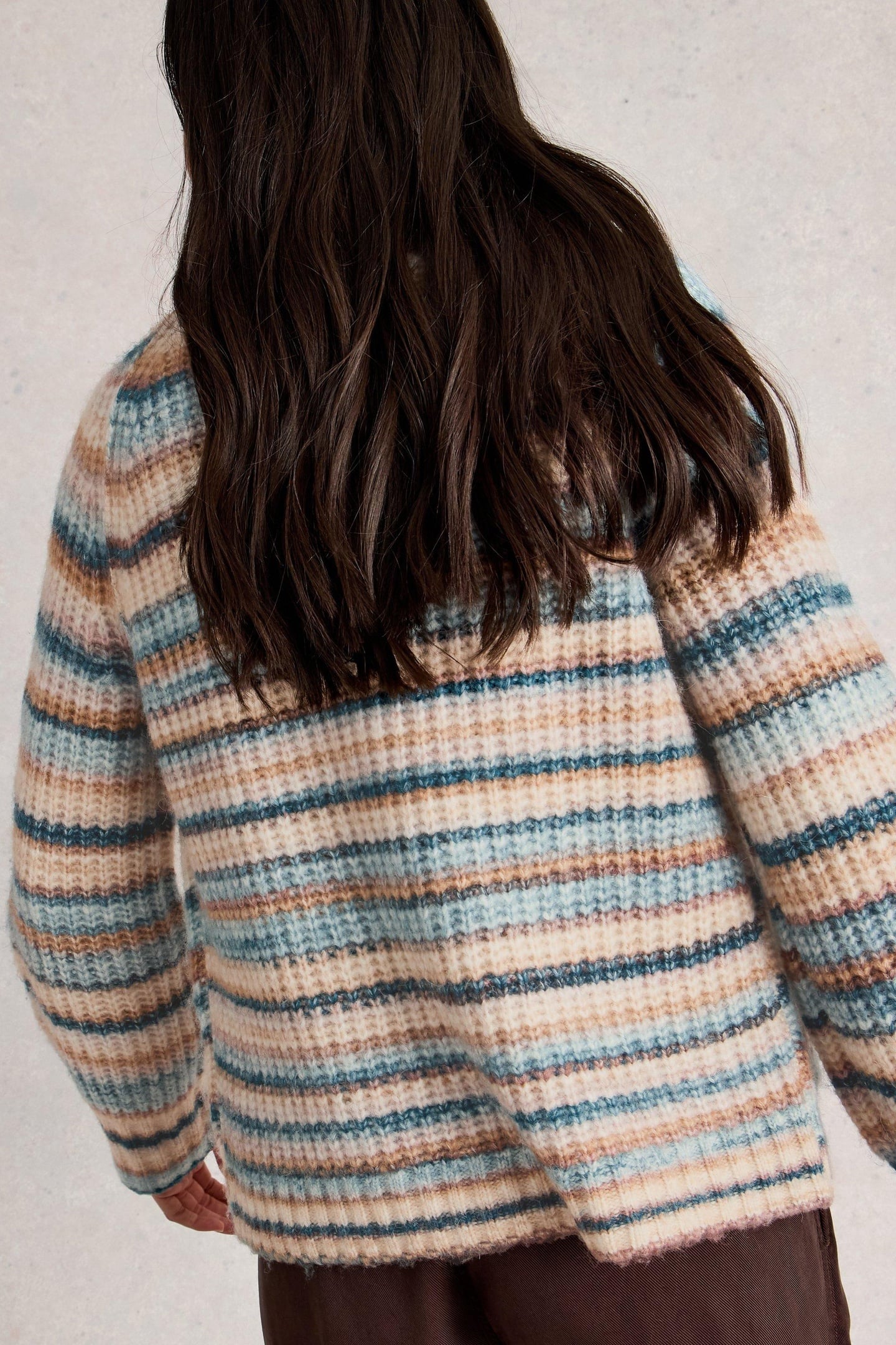 SUZANNA CREW CARDI BLUE MULTI 2