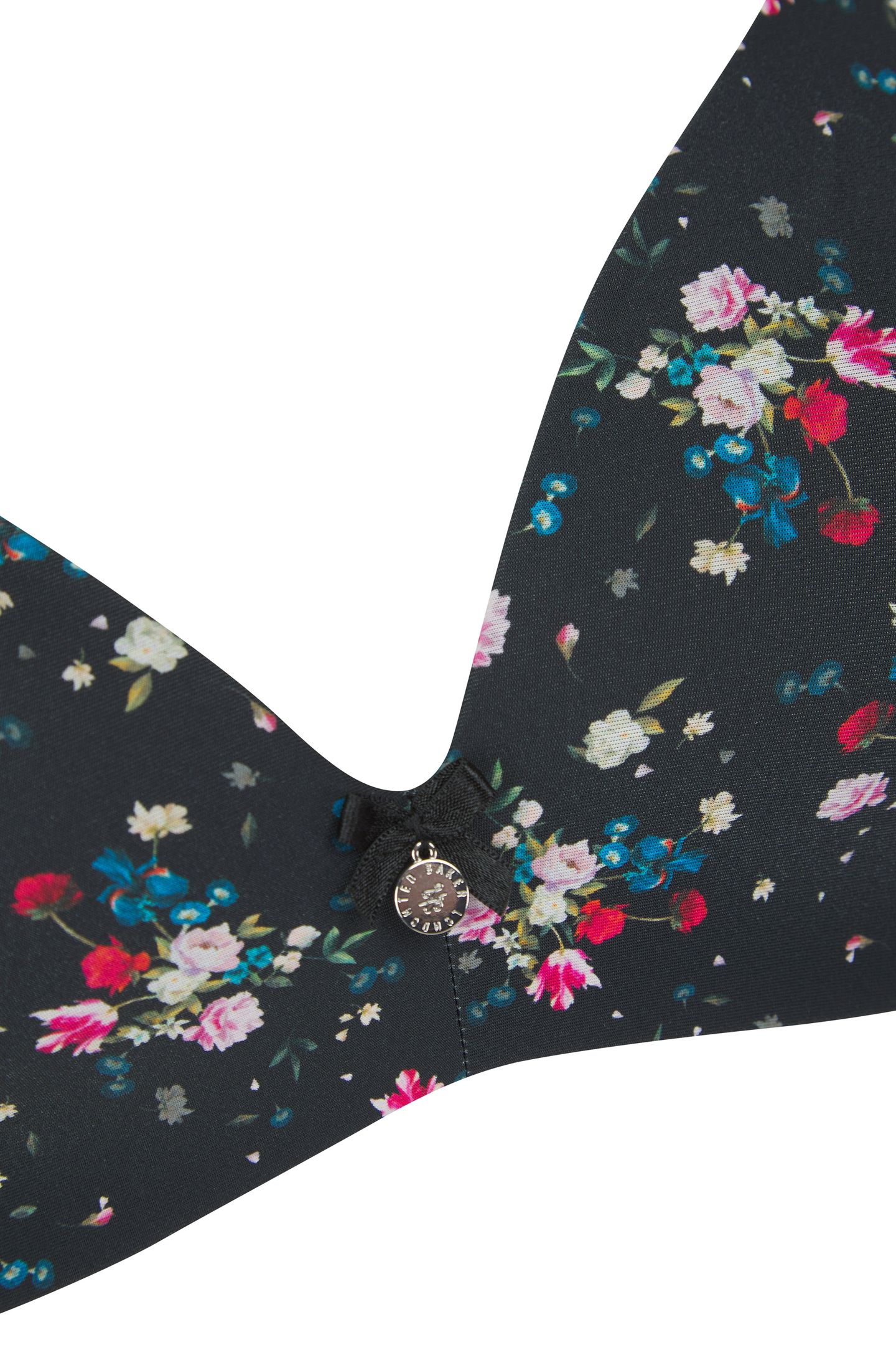 FABEL 2 PK DITSY ROSE PRINT WIRELESS SHAPIING BRA JET BLACK  7