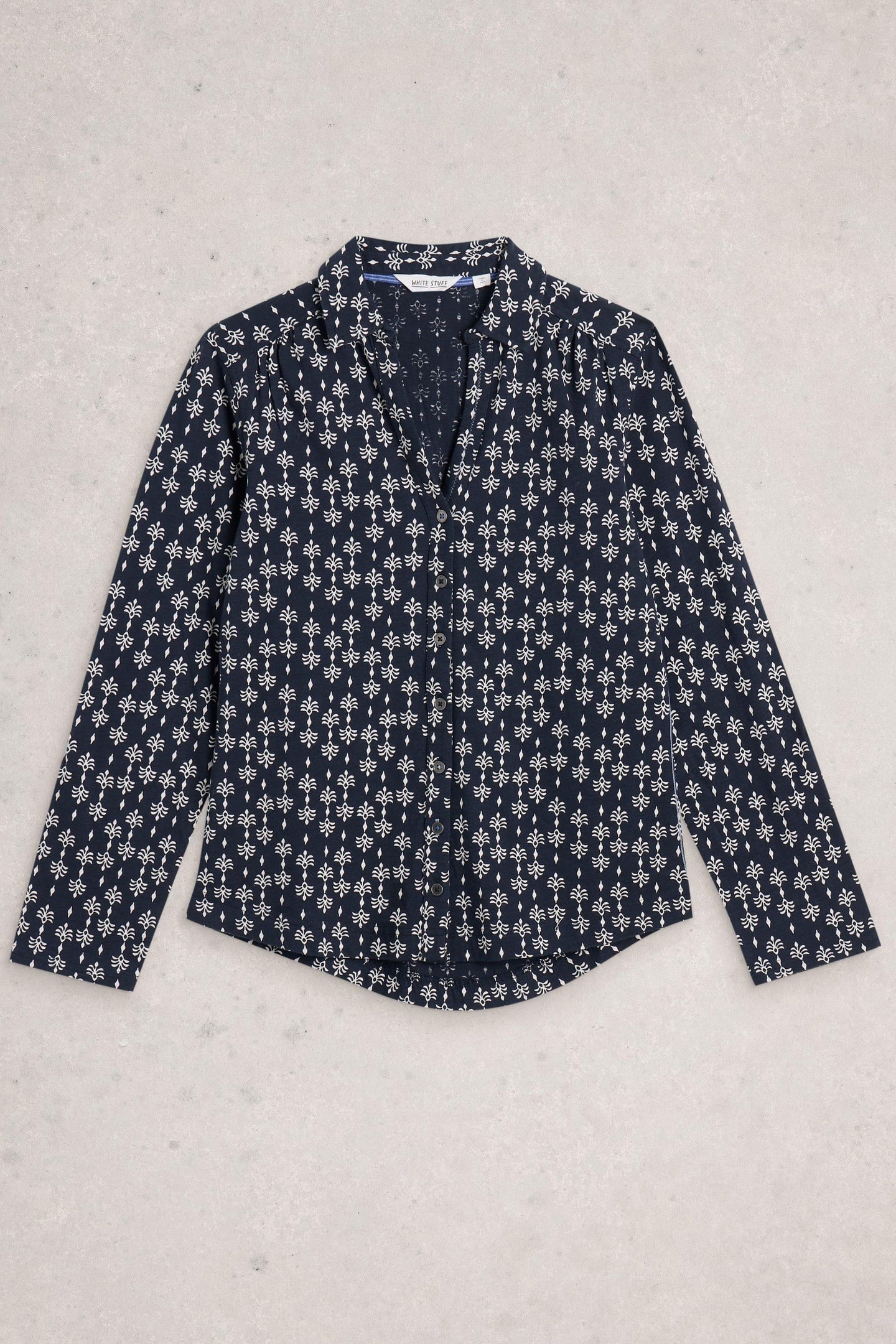 ANNIE JERSEY SHIRT NAVY PRINT 3