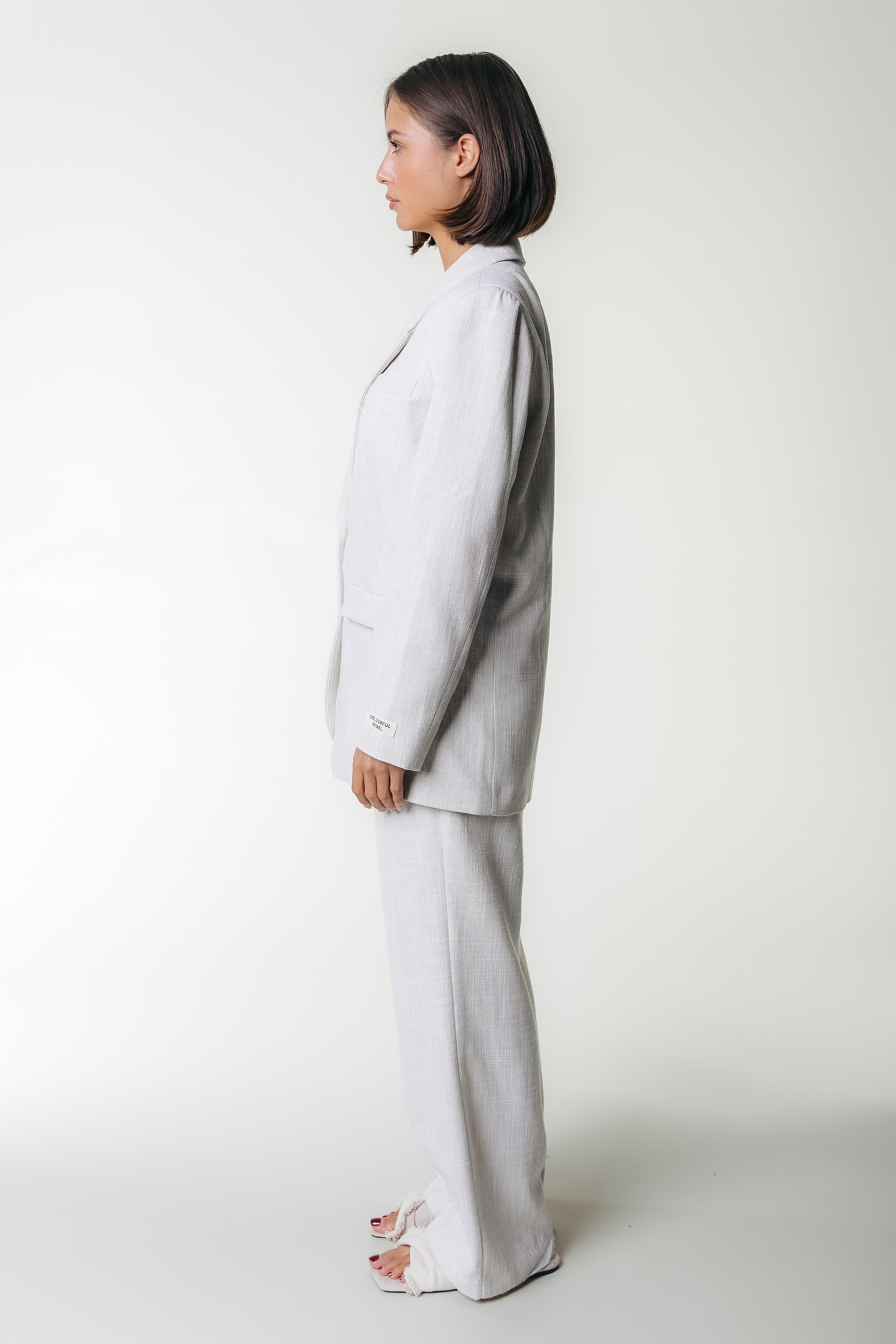 RUS STRUCTURE PINTUCK STRAIGHT PANTS BEIGE 3