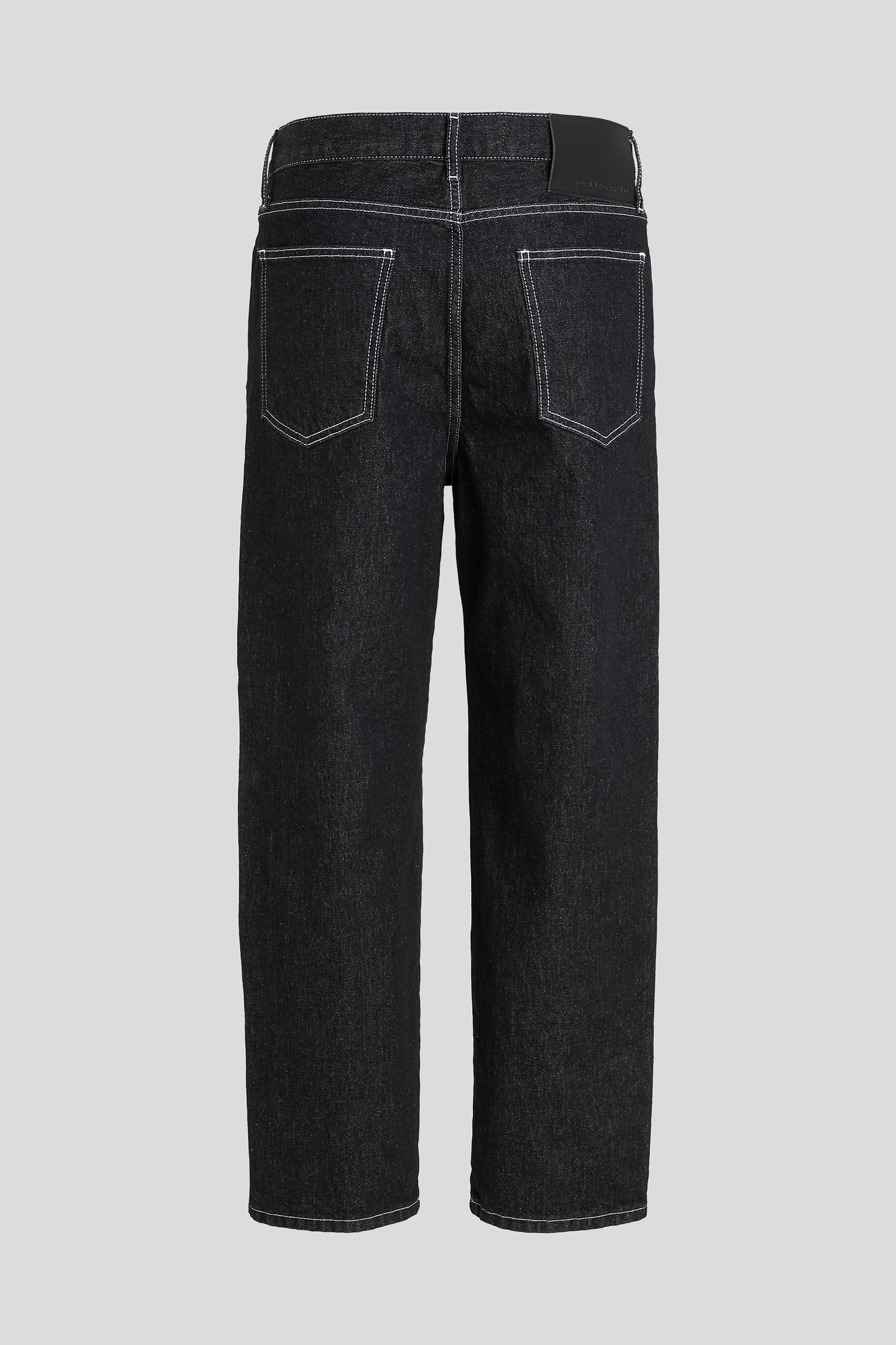 BLACK DENIM TAPERED DENIM PANTS 6