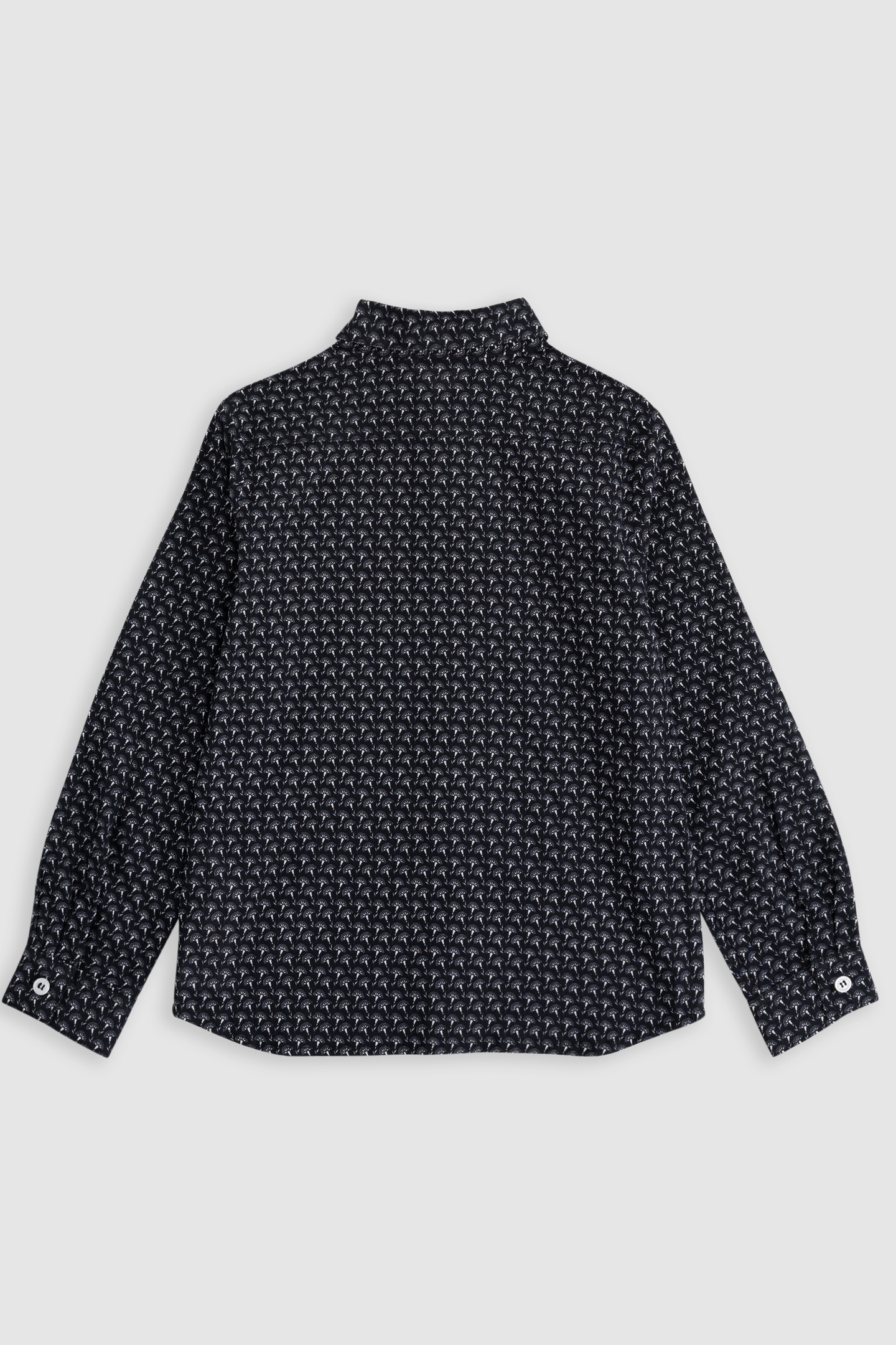 BLACK FLOWERY LIBERTY FABRIC SHIRT 2