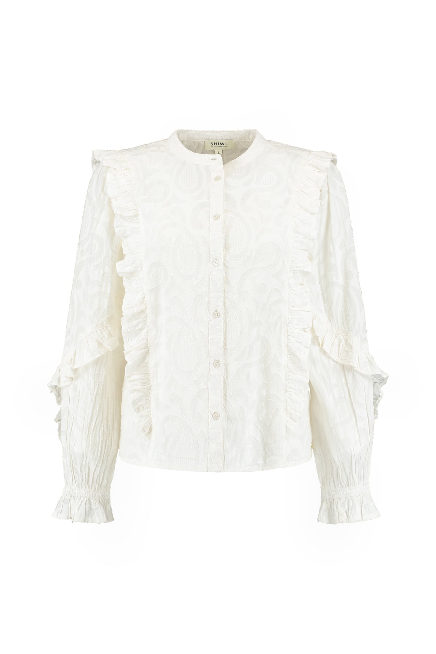 ELIZA BLOUSE ORNAMENTAL JACQUARD WHITE ORNAMENTAL JACQUARD 9