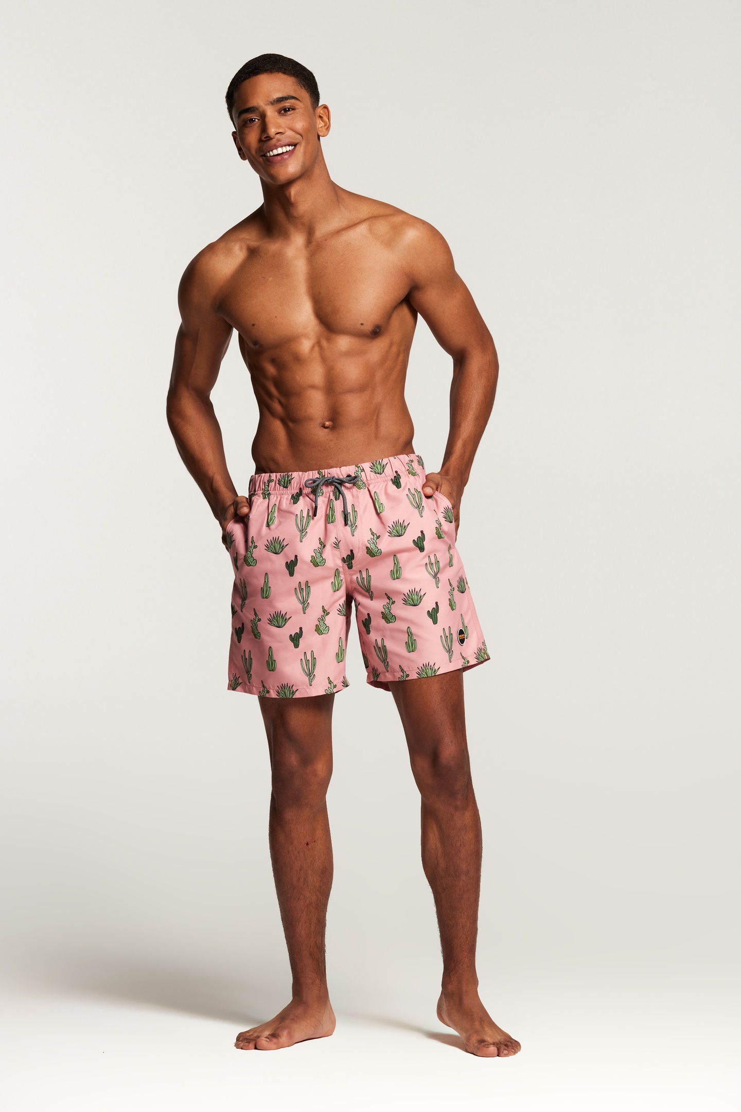 SWIMSHORT CACTI ANTIQUE FLAMINGO PINK 2