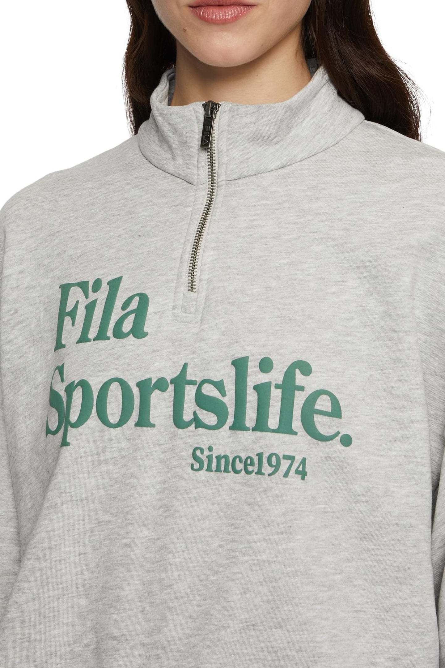 LACHY OVERSIZED HALF ZIP SWEATER LIGHT GREY MELANGE 7