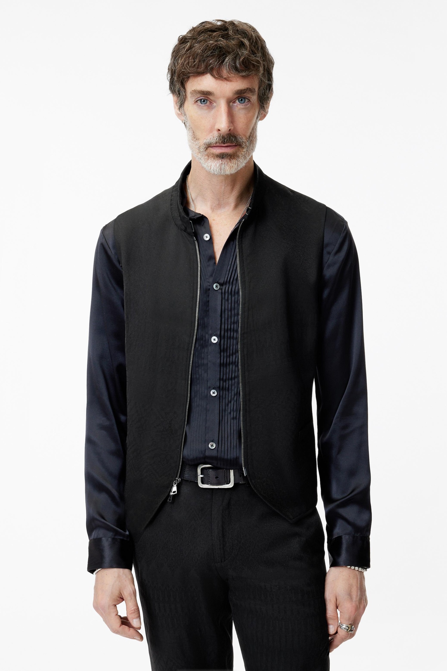 John Varvatos Vest With Zipper Closure And Front Side Black Maat: 46 | Jassen Outlet | Heren | Zwart