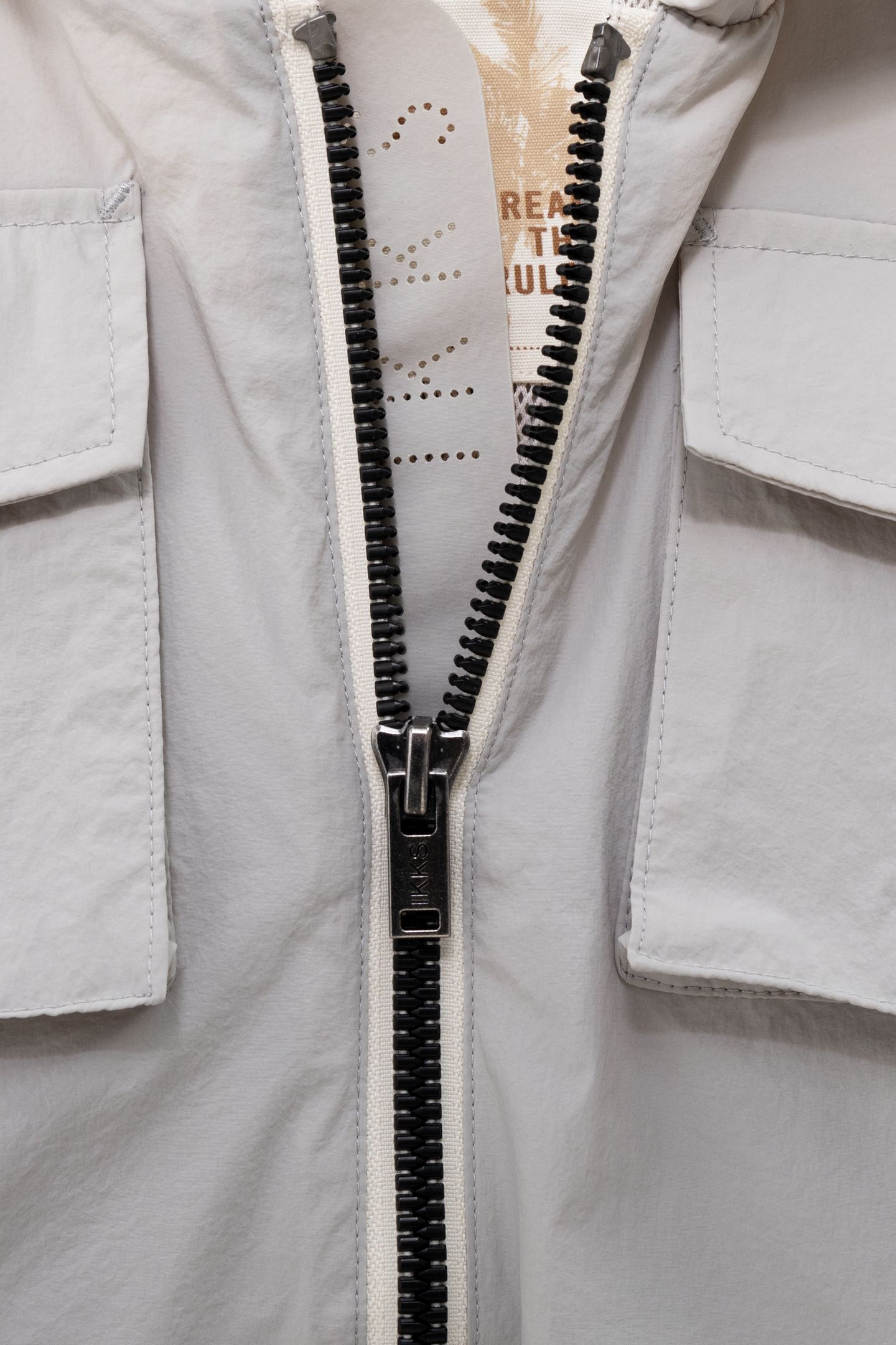 GREY NYLON MULTI-POCKET HOODED JACKET 6