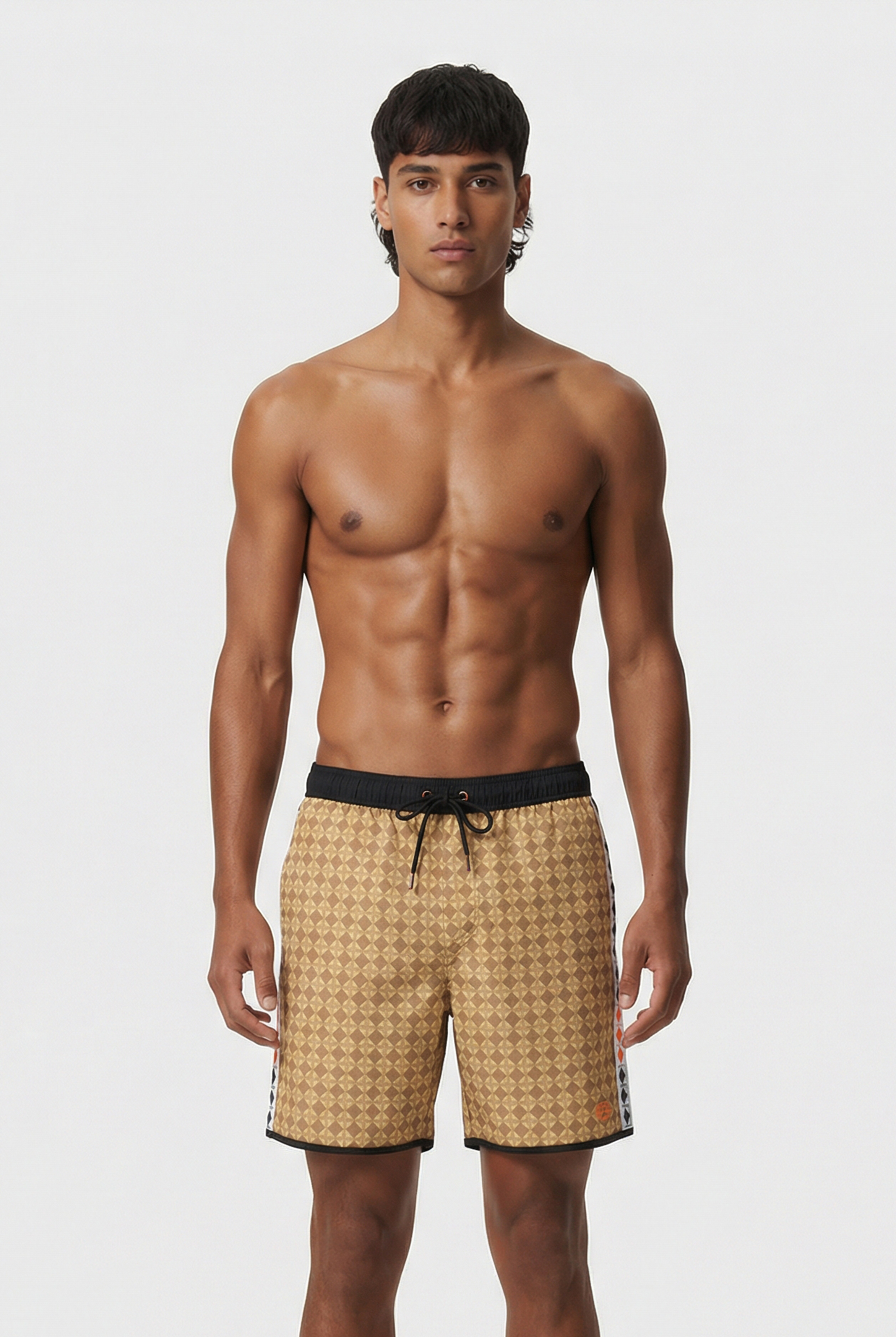 MEN'S ARENA 50TH BEACH BERMUDA GOLD MULTI-BLACK-WHITE 1