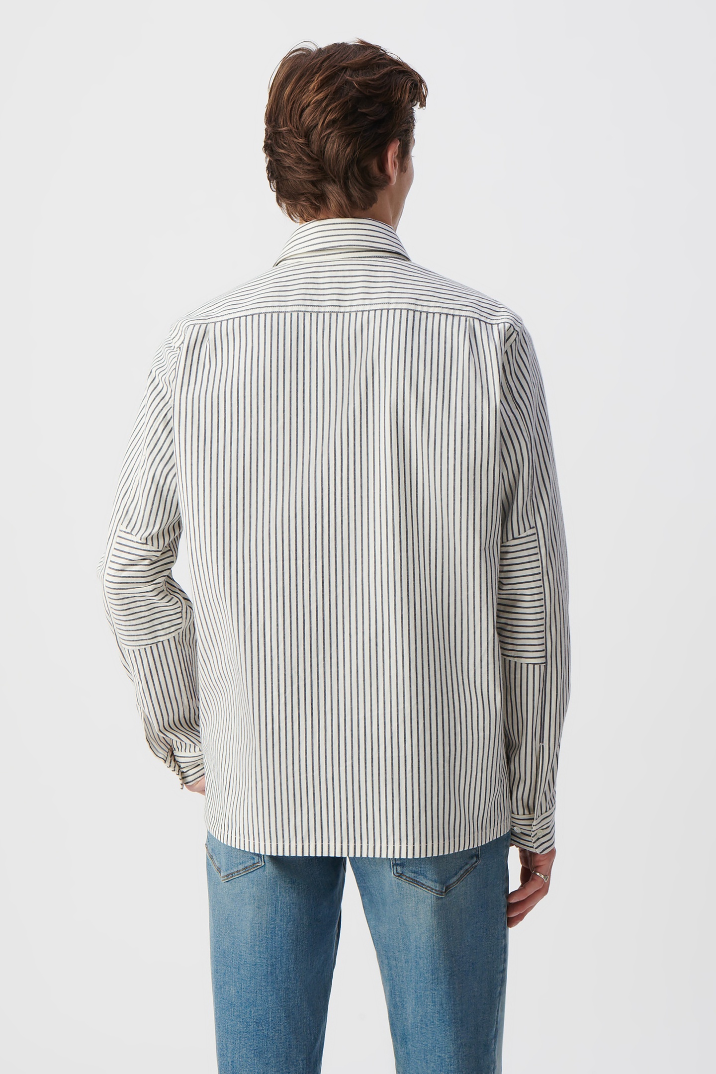 INK STRIPED REGULAR OVERSHIRT 4