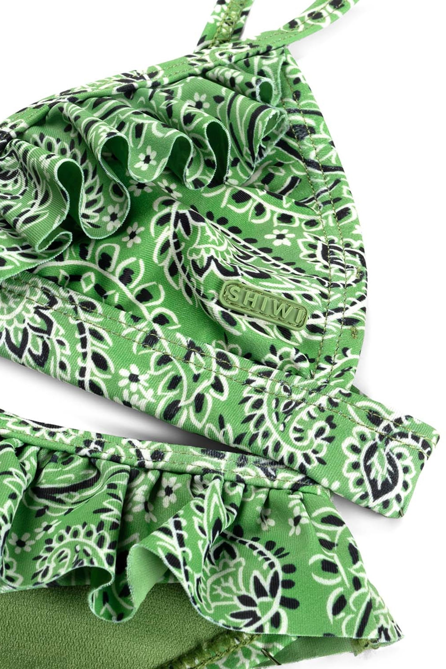 GIRLS BLAKE BIKINI SET POOLSIDE PAISLEY KELLY GREEN 3