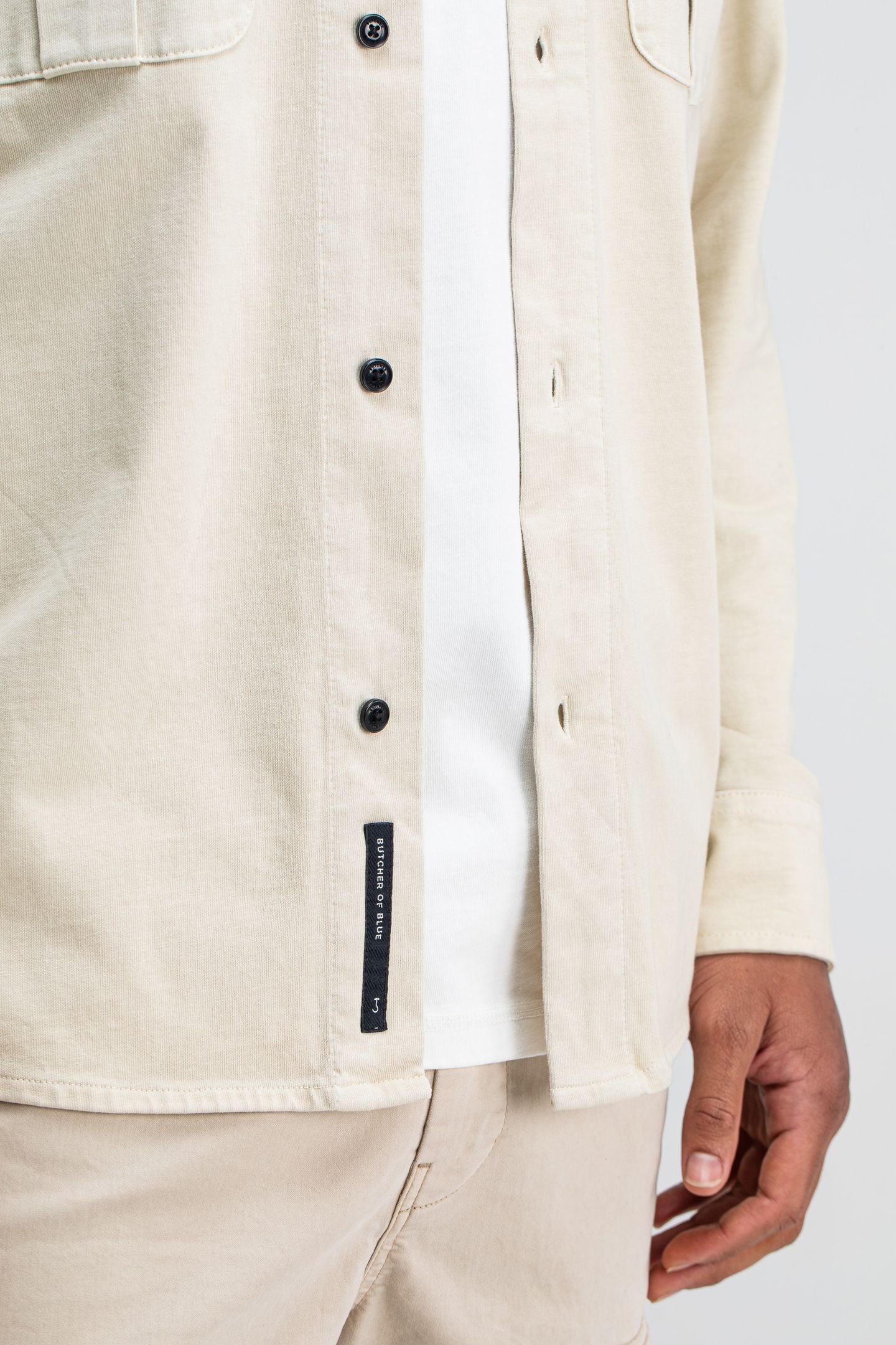 PHIL JERSEY OVERSHIRT BEIGE GREY VD 6