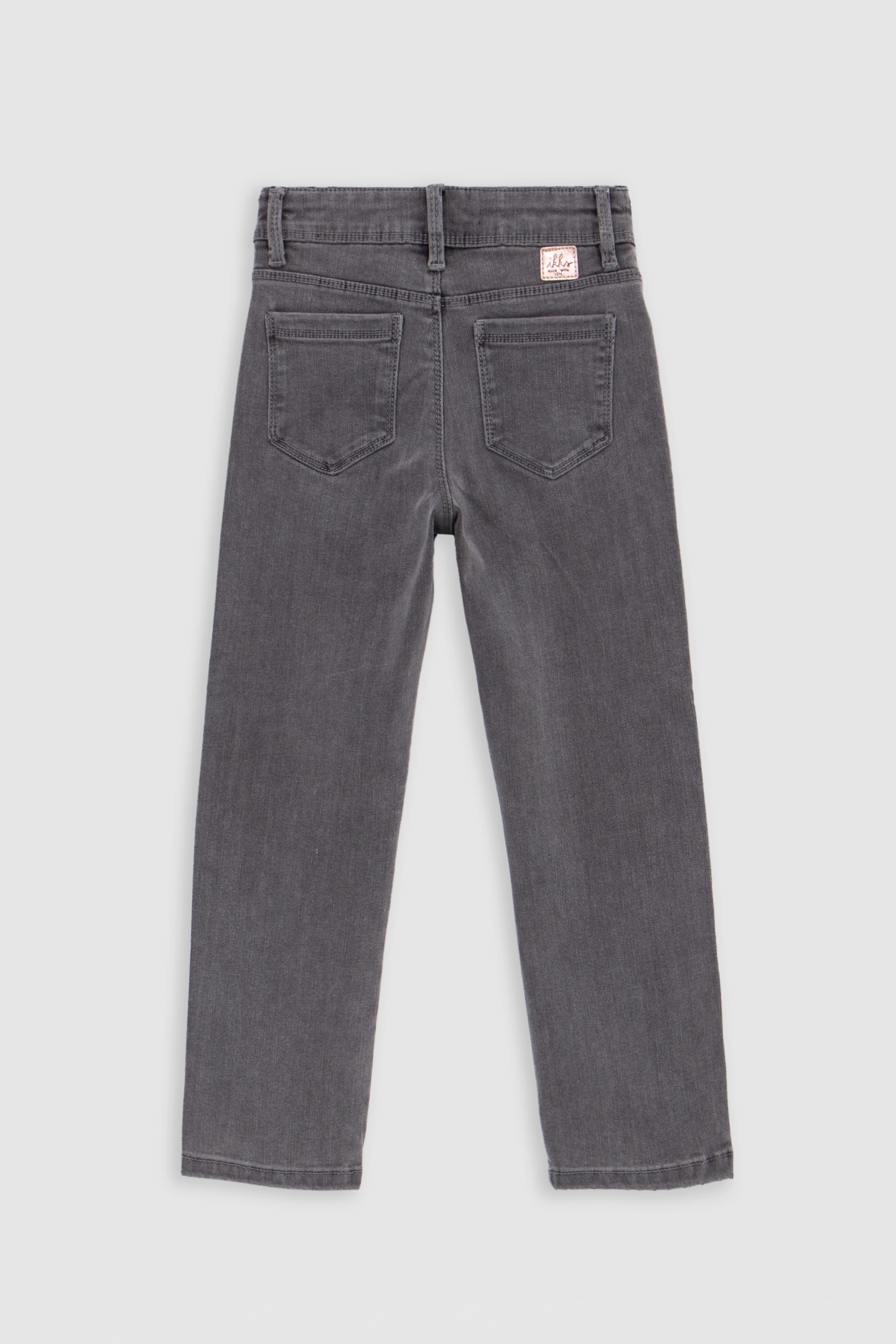 STRAIGHT GREY JEANS WITH GIRL'S EMBROIDERY 2